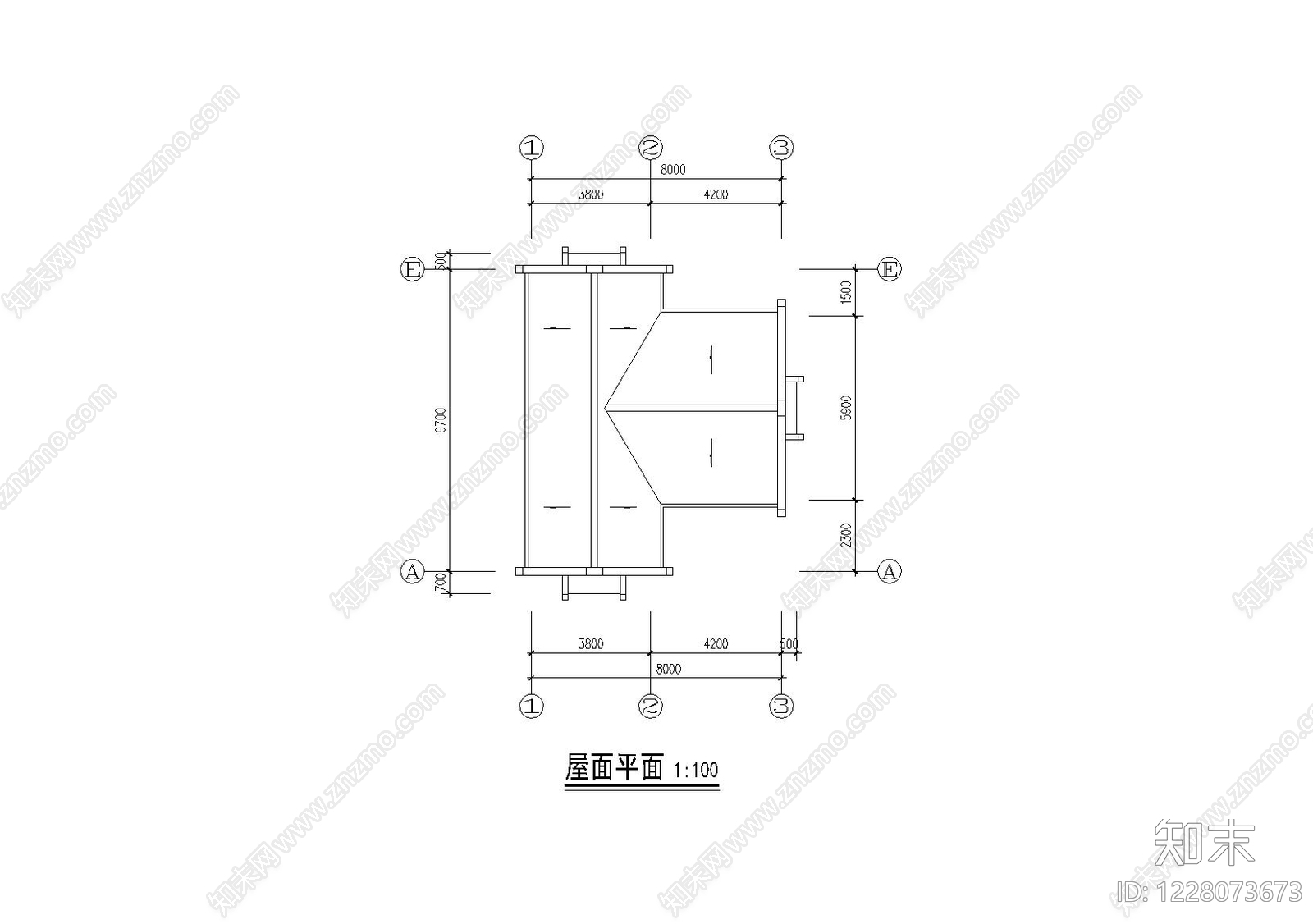 别墅建筑cad施工图下载【ID:1228073673】