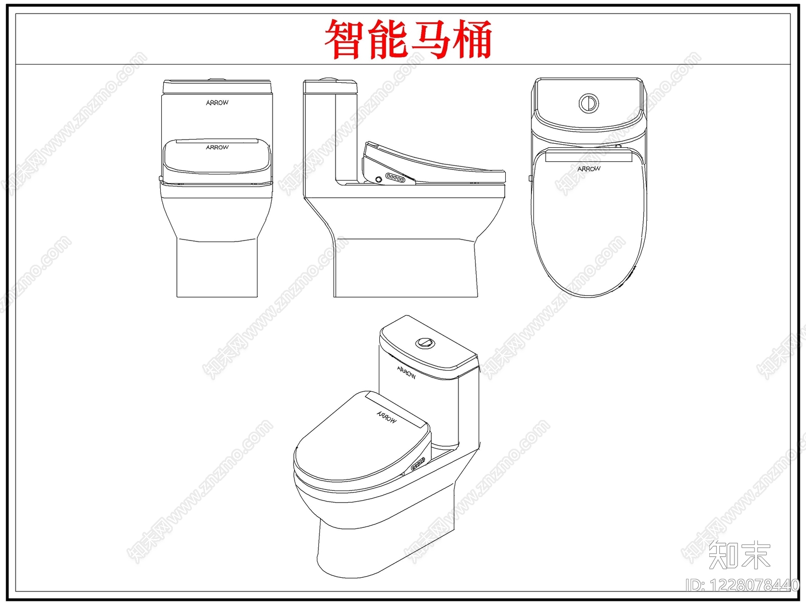 卫浴设施cad施工图下载【ID:1228078440】