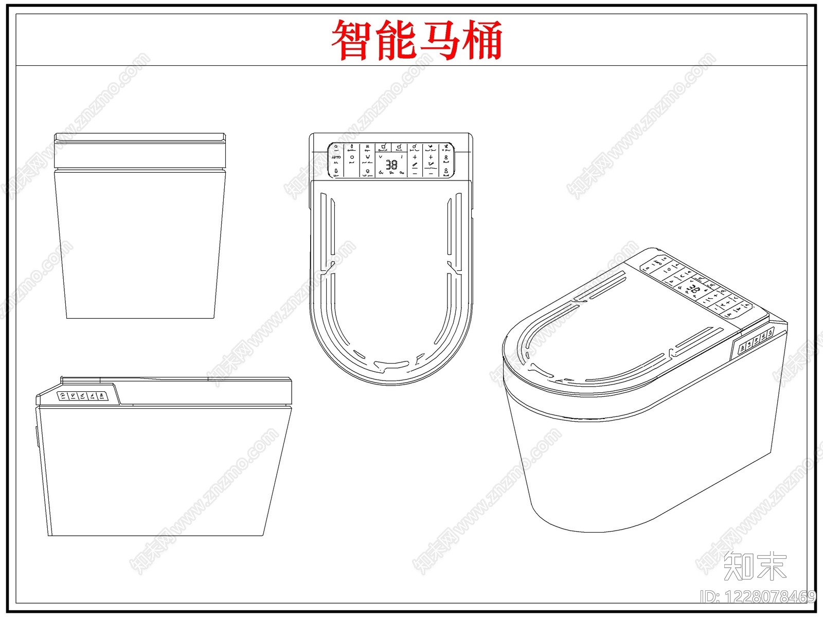 卫浴设施cad施工图下载【ID:1228078469】
