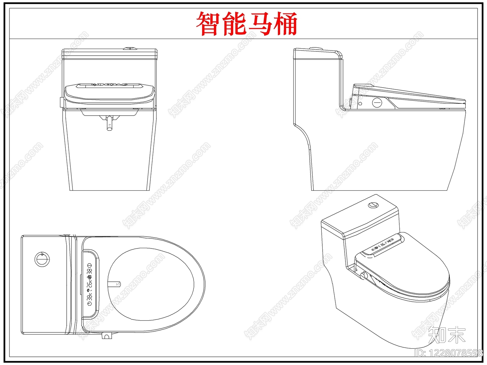 卫浴设施cad施工图下载【ID:1228078598】
