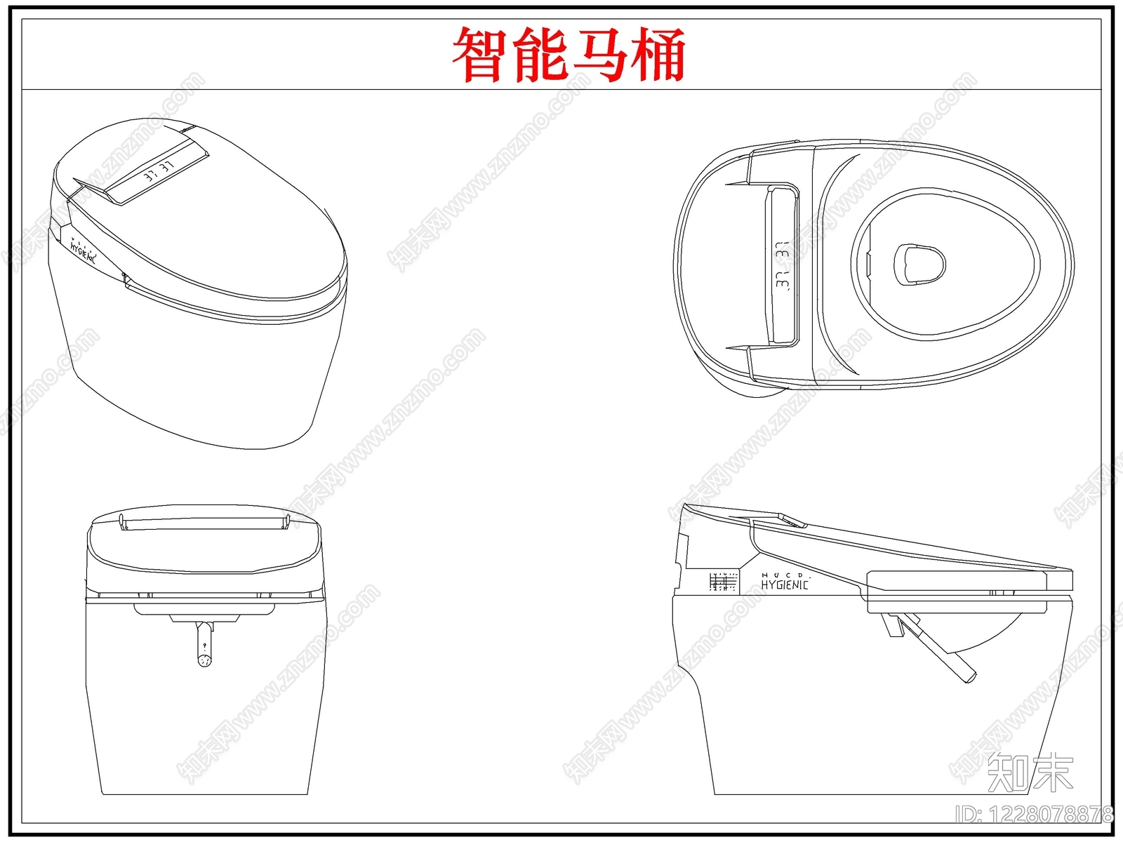 卫浴设施cad施工图下载【ID:1228078878】