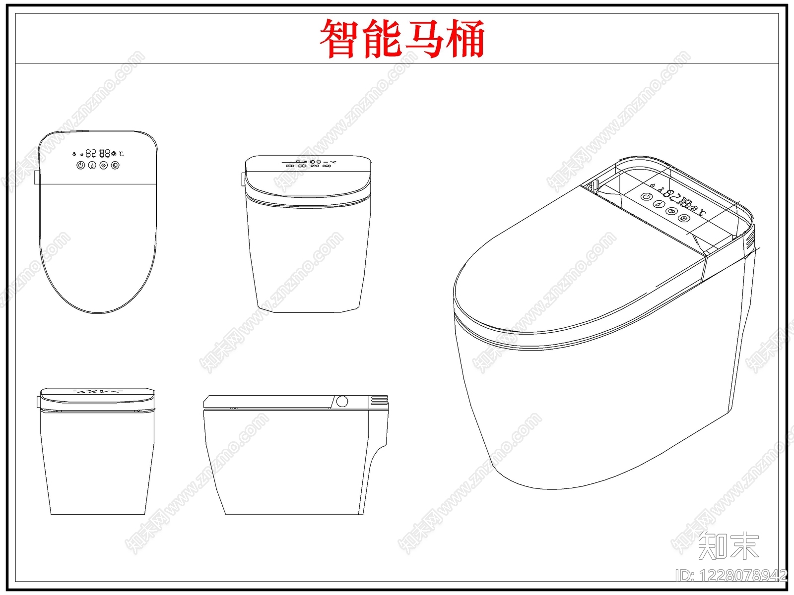 卫浴设施cad施工图下载【ID:1228078942】