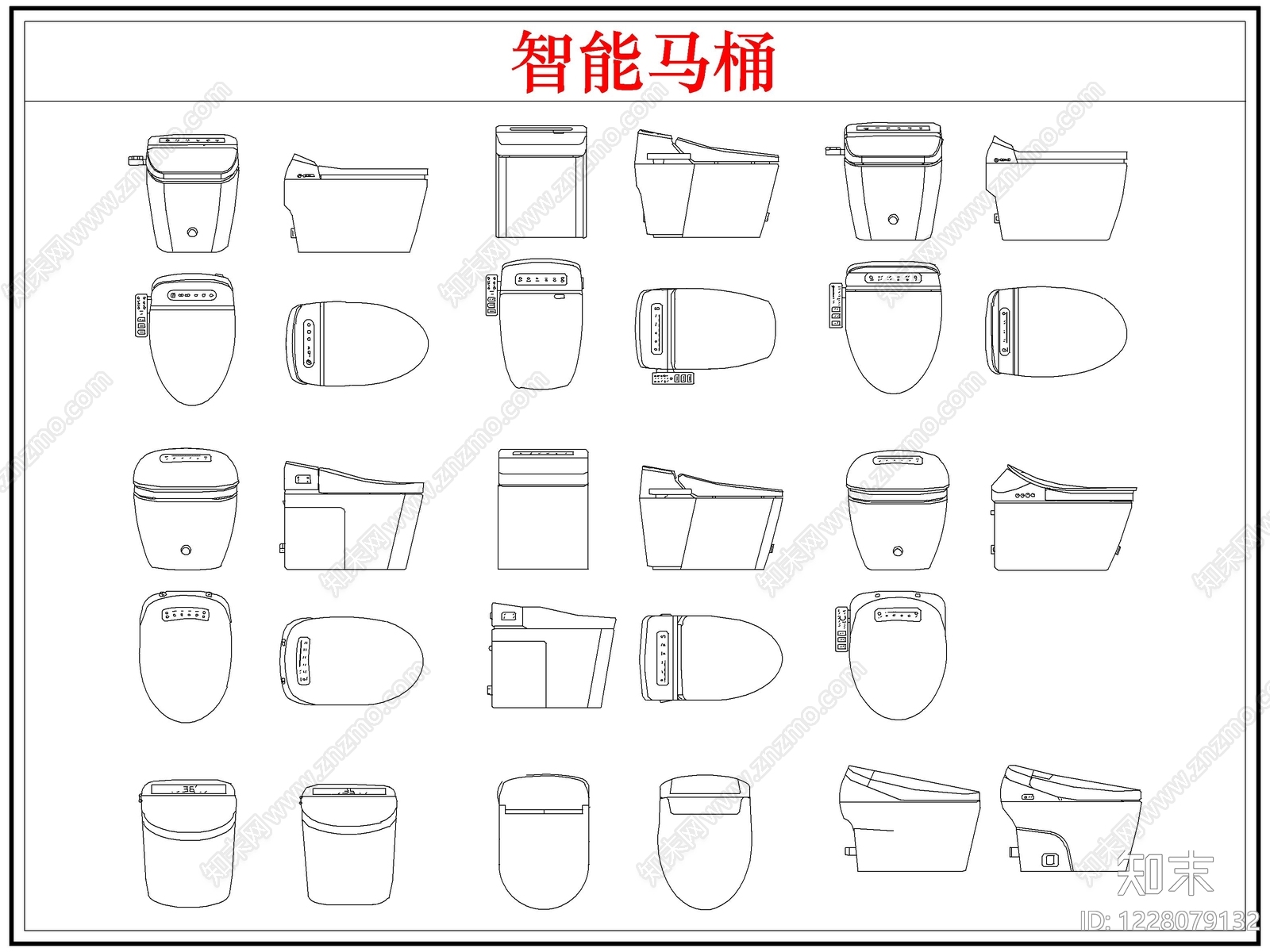 卫浴设施cad施工图下载【ID:1228079132】