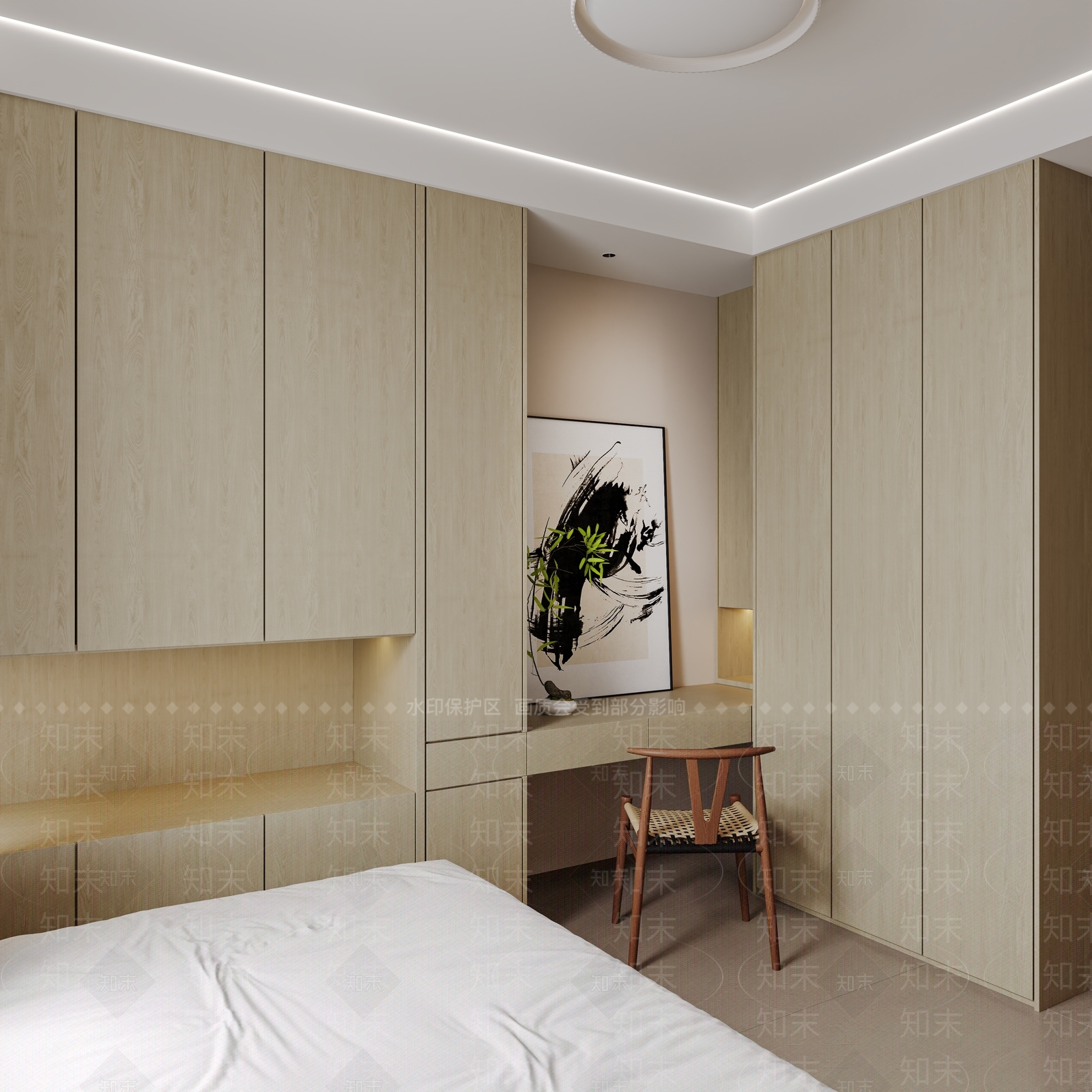 原木风小卧室3D模型下载【ID:1228084004】