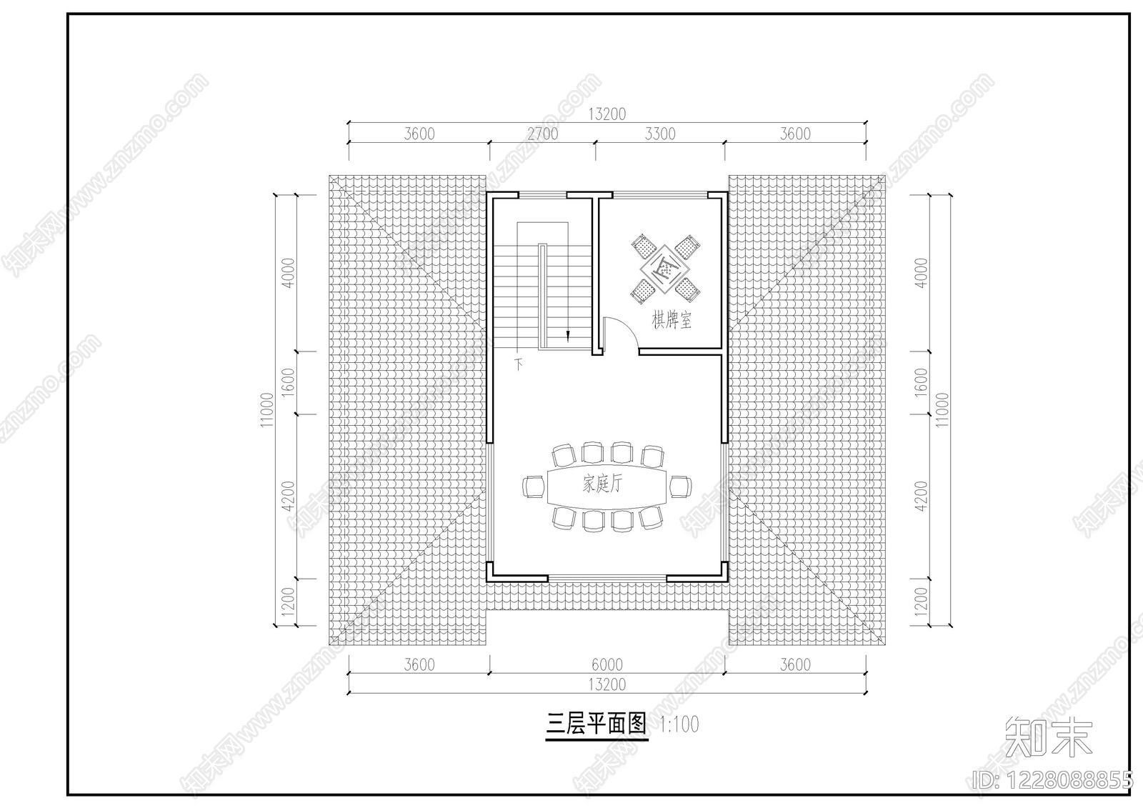 别墅建筑cad施工图下载【ID:1228088855】