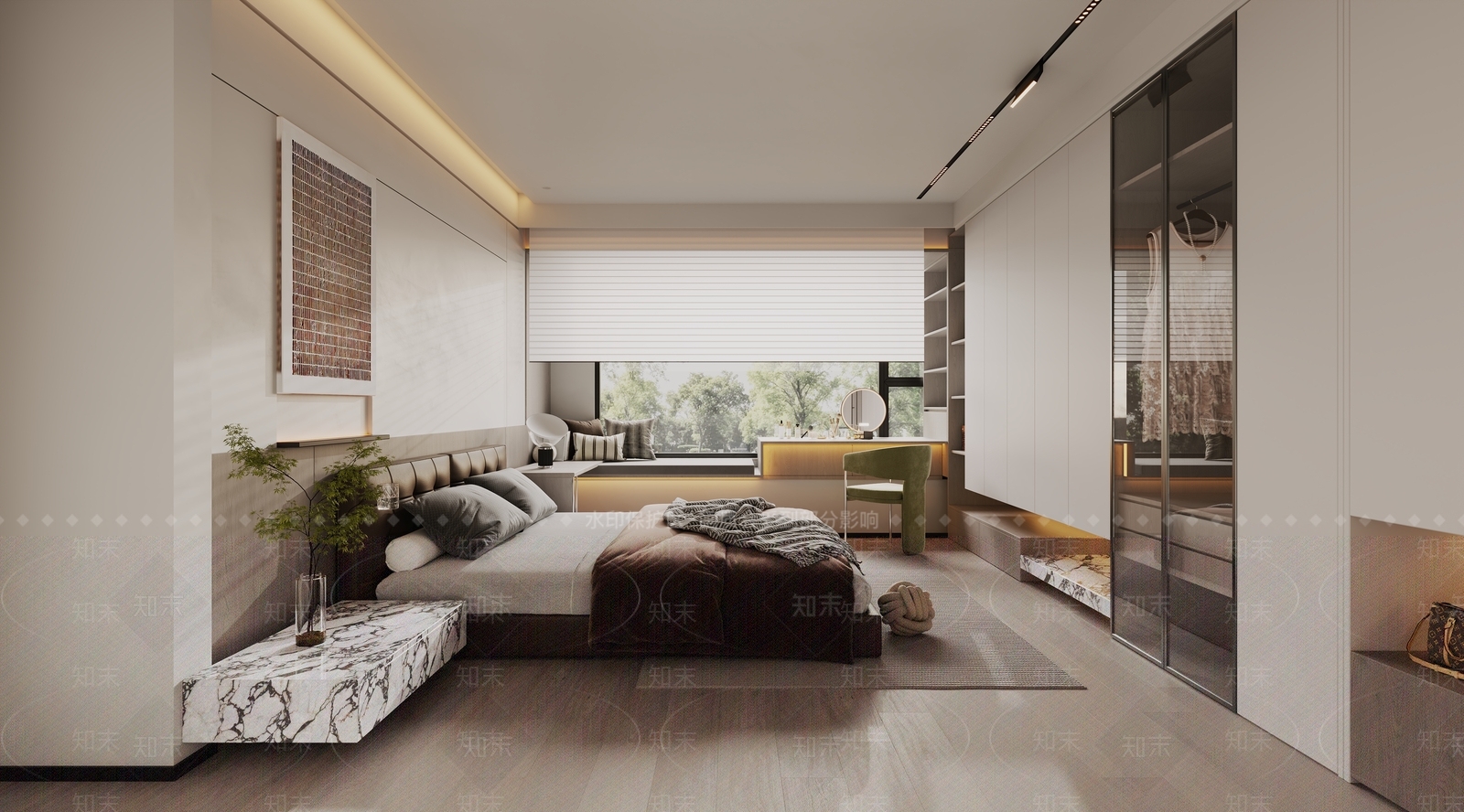 现代简约家居卧室3D模型下载【ID:1228099228】