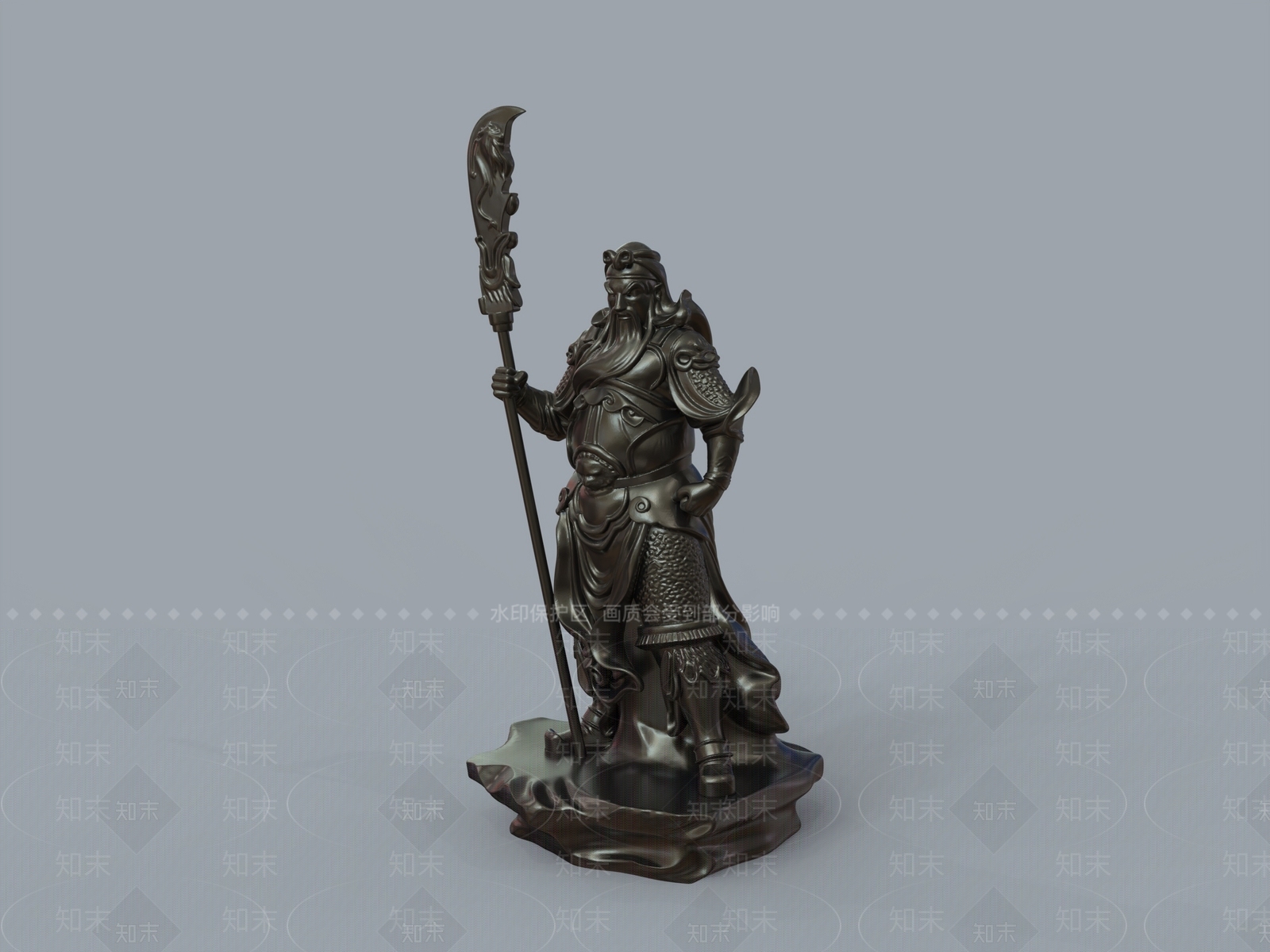 中式雕塑摆件3D模型下载【ID:1228100677】