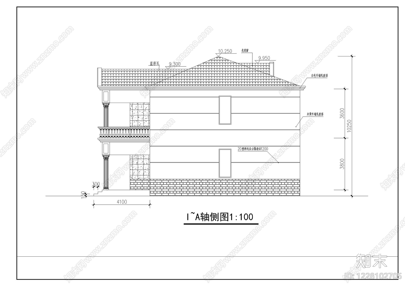 别墅建筑cad施工图下载【ID:1228102705】