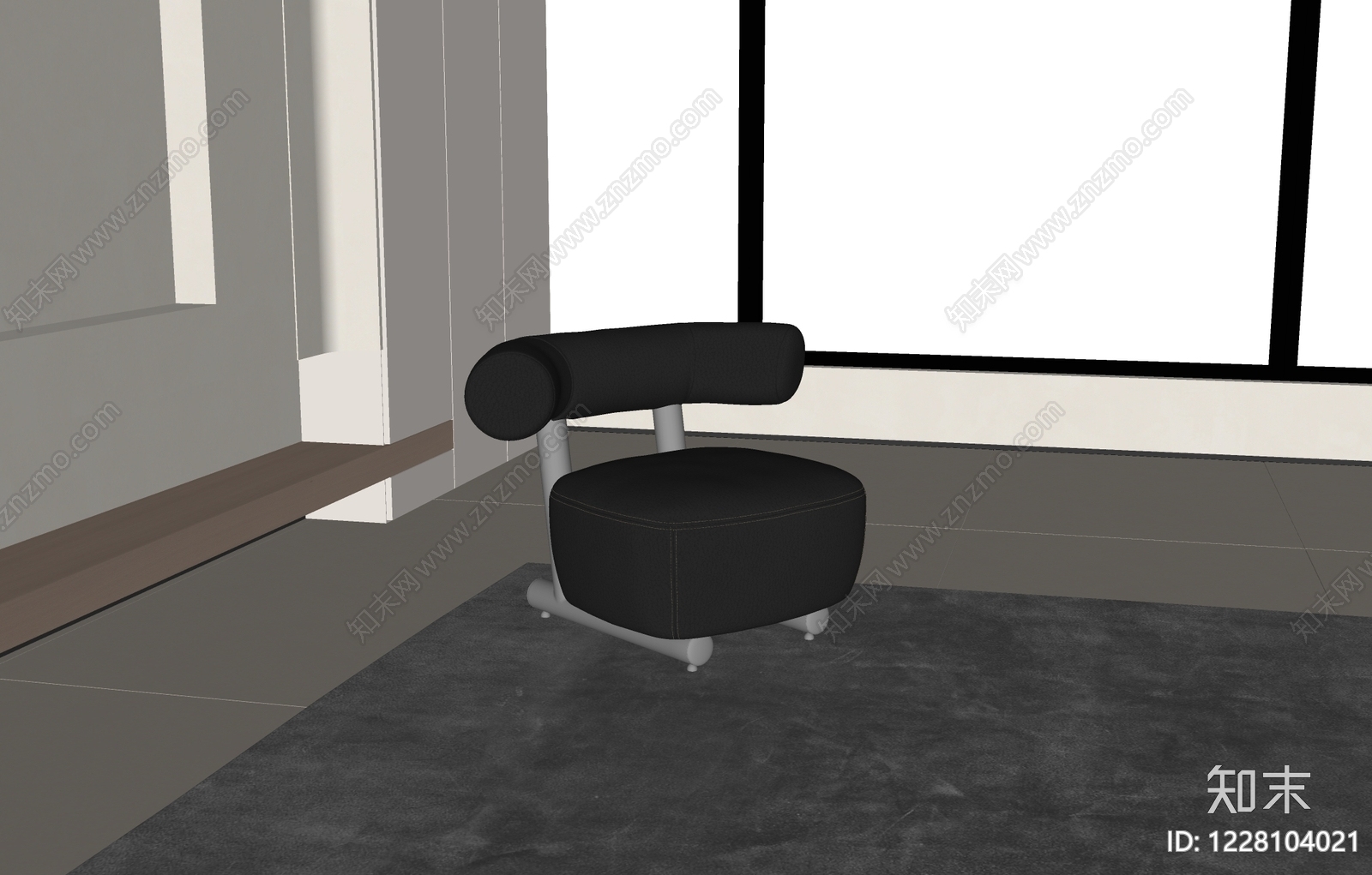 现代休闲椅SU模型下载【ID:1228104021】