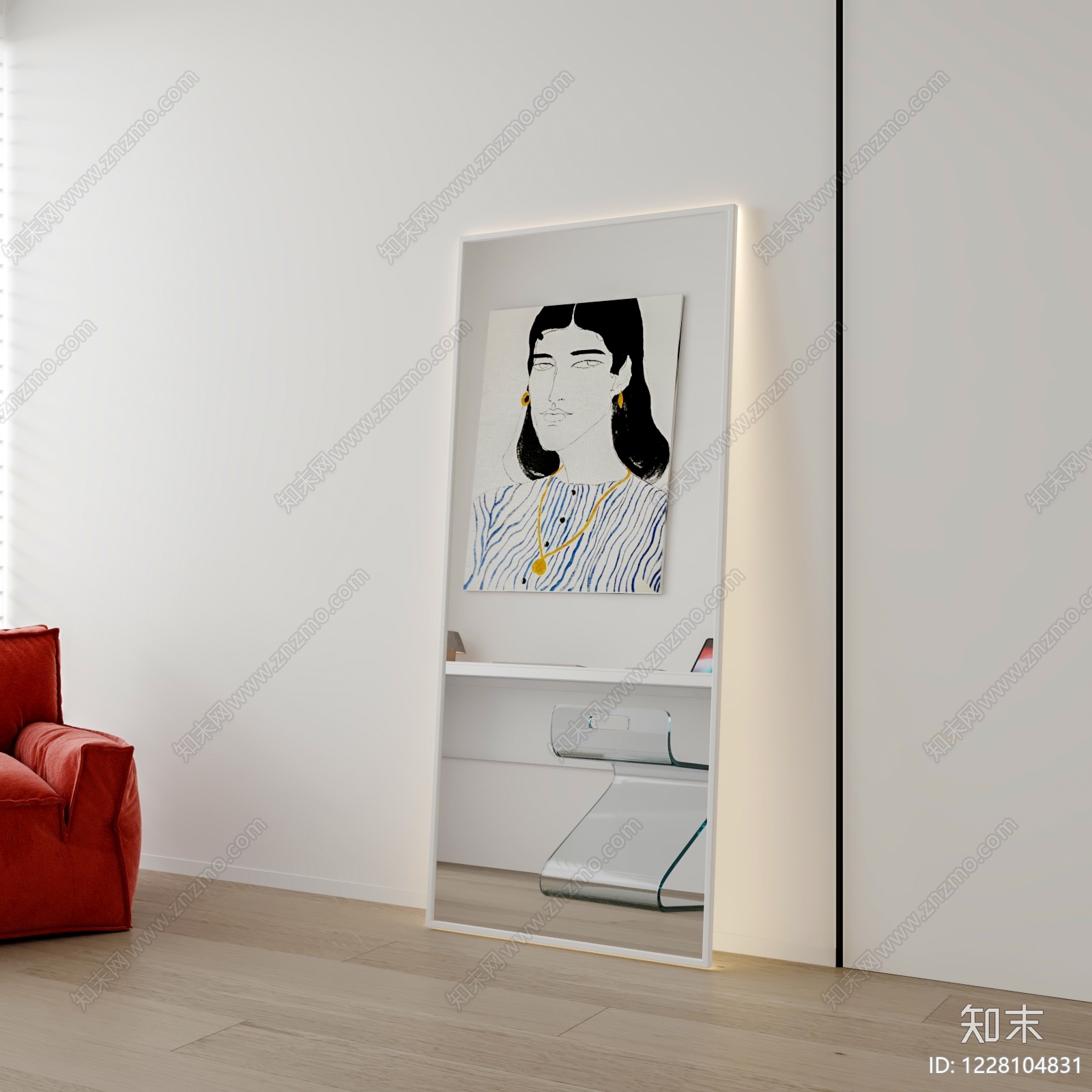 极简镜子SU模型下载【ID:1228104831】