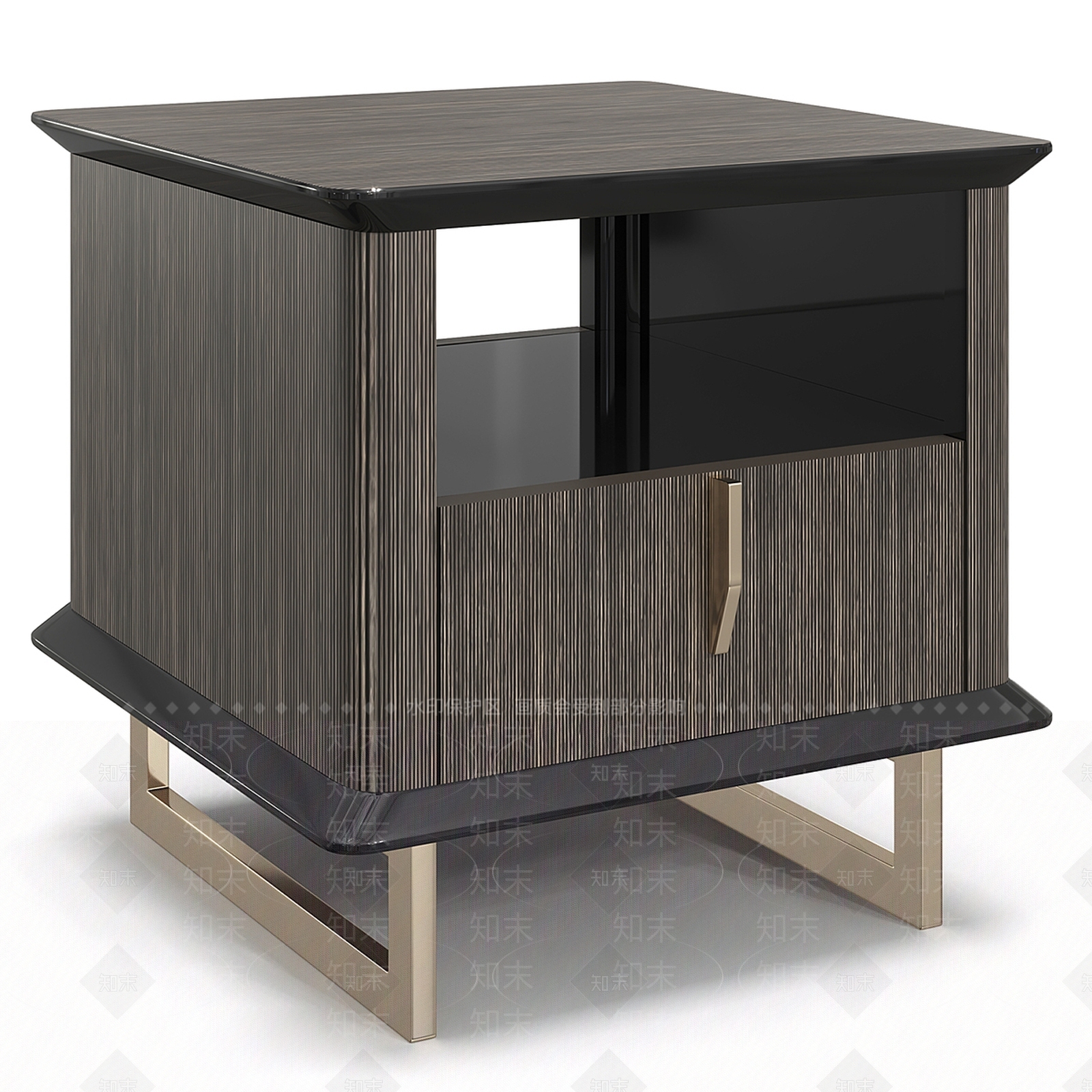 轻奢床头柜3D模型下载【ID:1228106537】