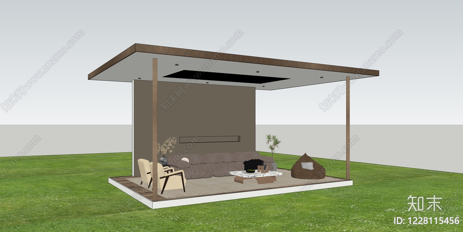 现代简约其他景观小建筑SU模型下载【ID:1228115456】