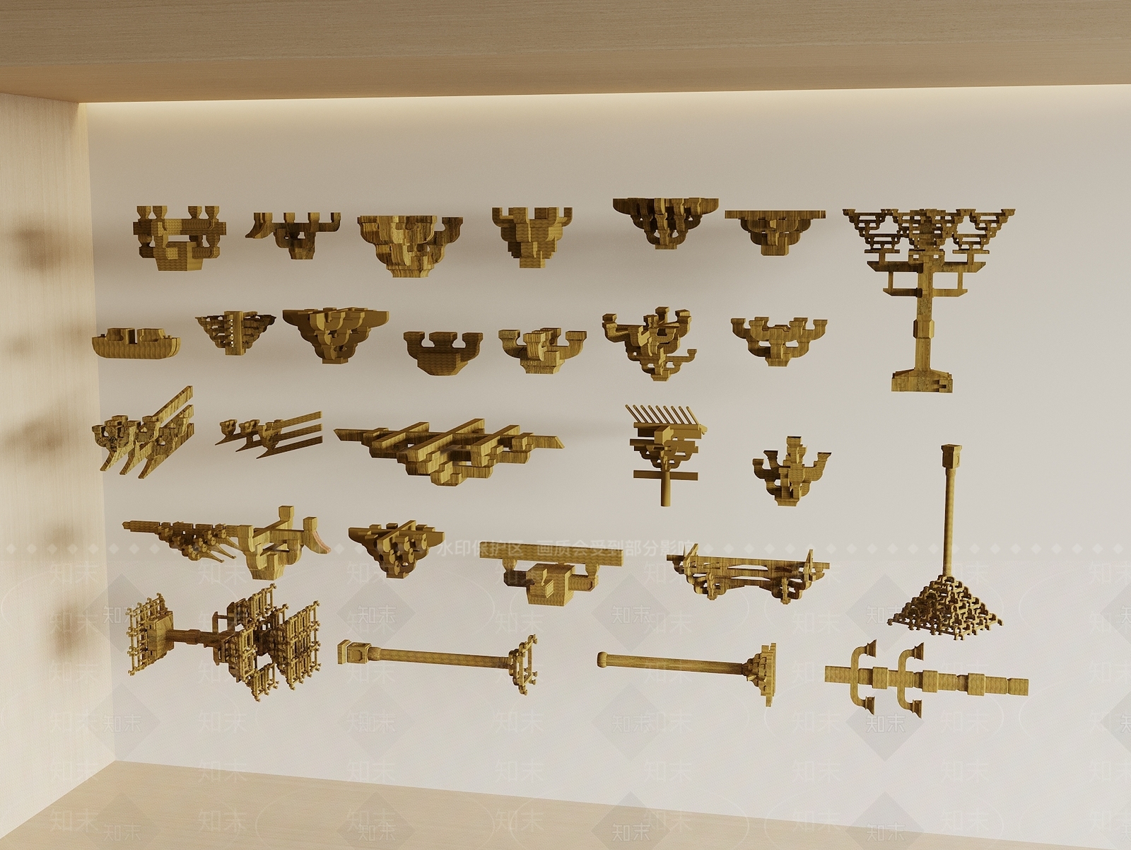 中式其他局部构件3D模型下载【ID:1228128628】