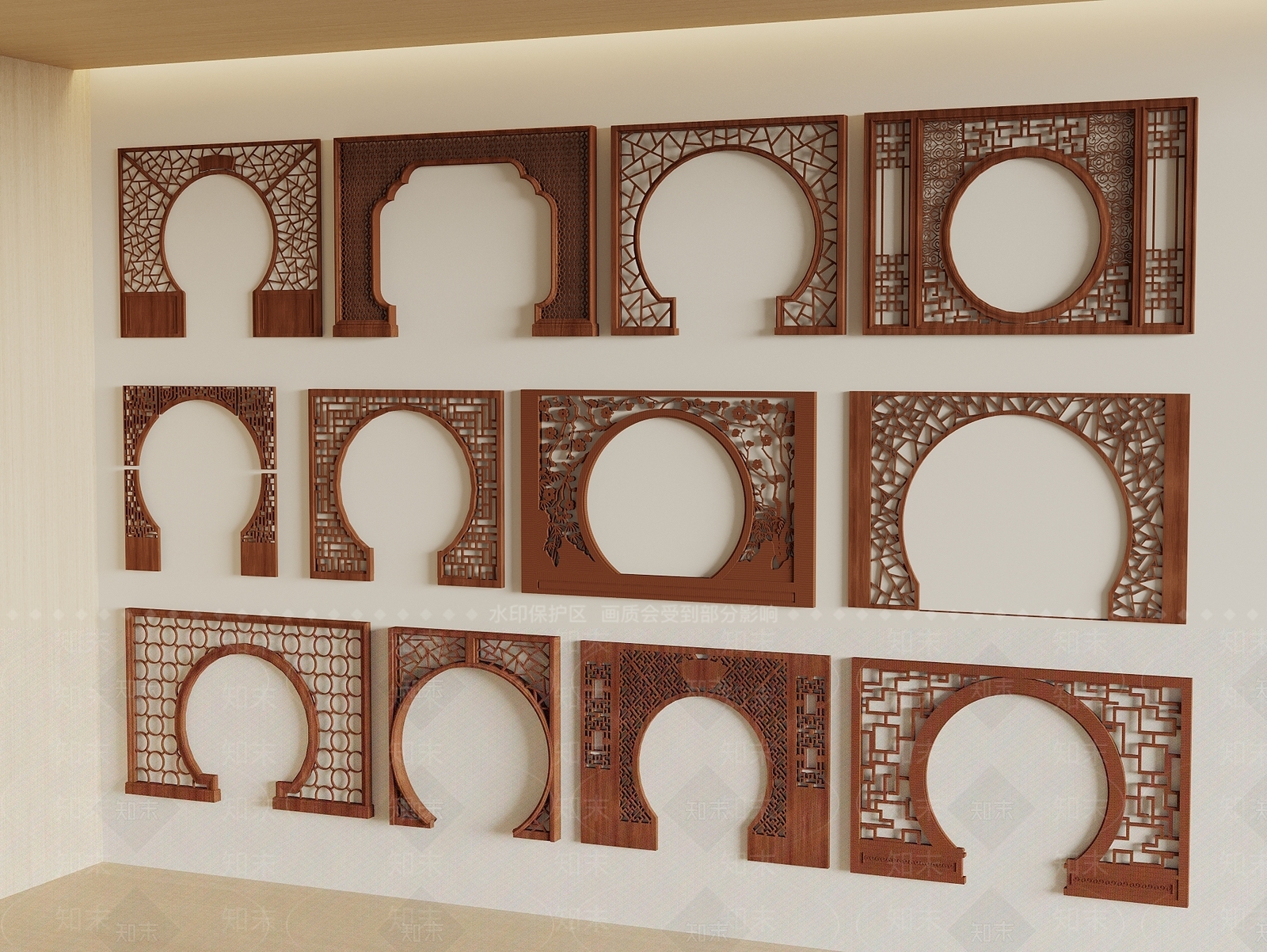 中式其他门3D模型下载【ID:1228129873】
