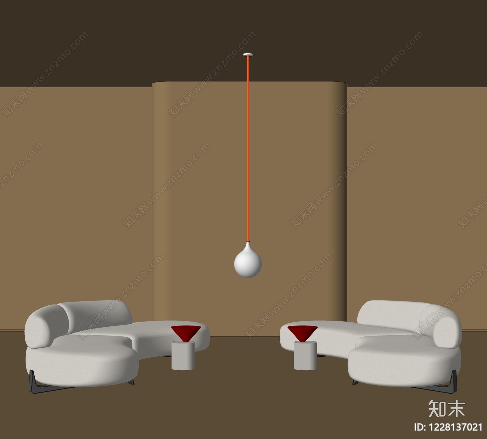 极简艺术吊灯SU模型下载【ID:1228137021】