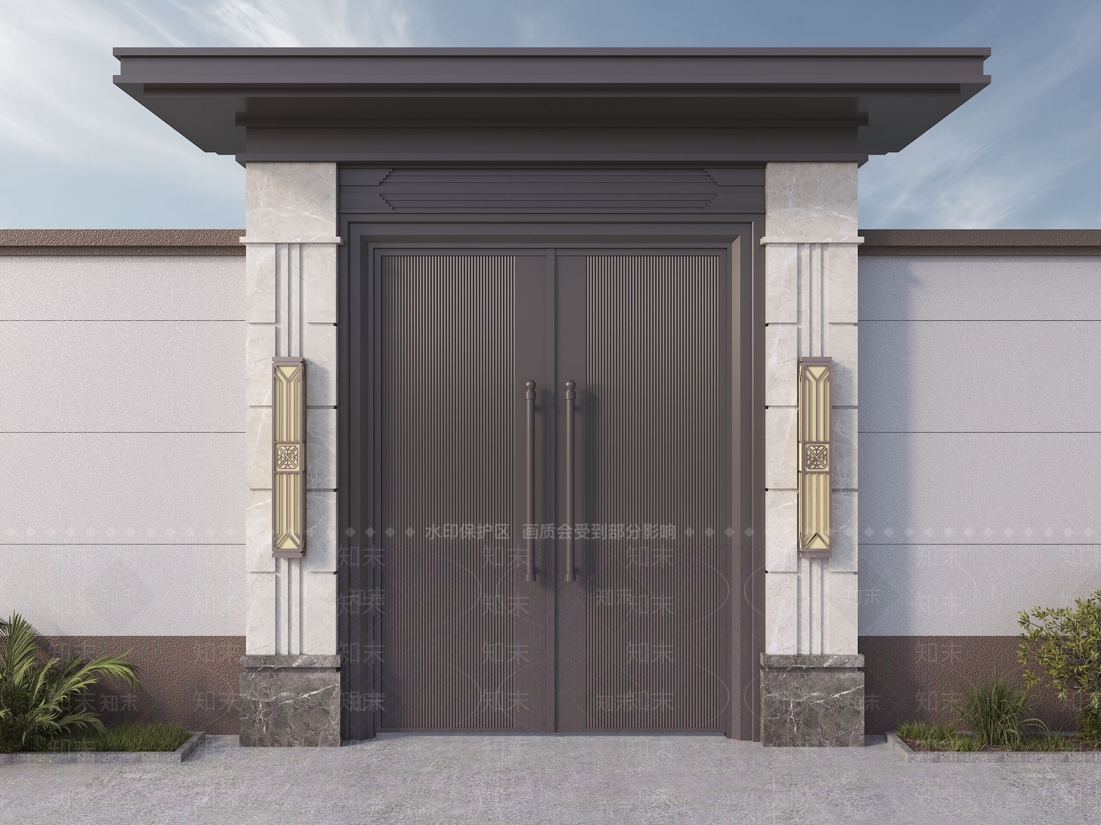 新中式双开门3D模型下载【ID:1228137135】