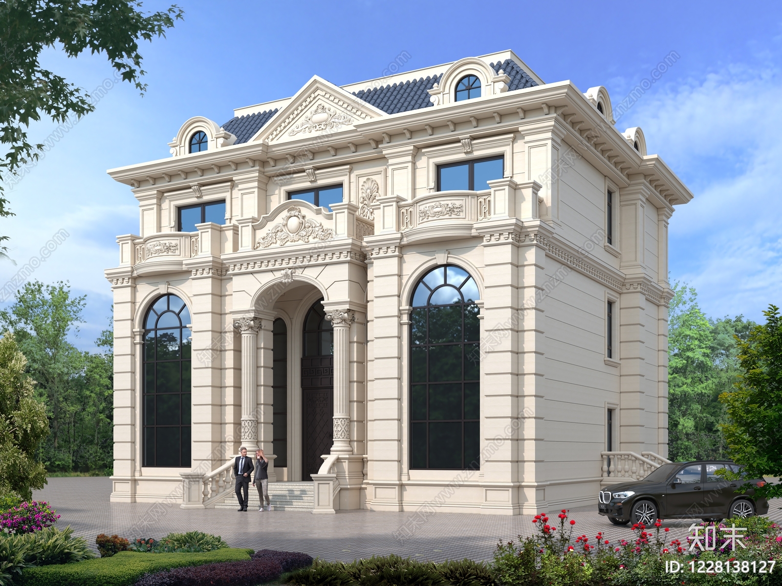 别墅建筑cad施工图下载【ID:1228138127】