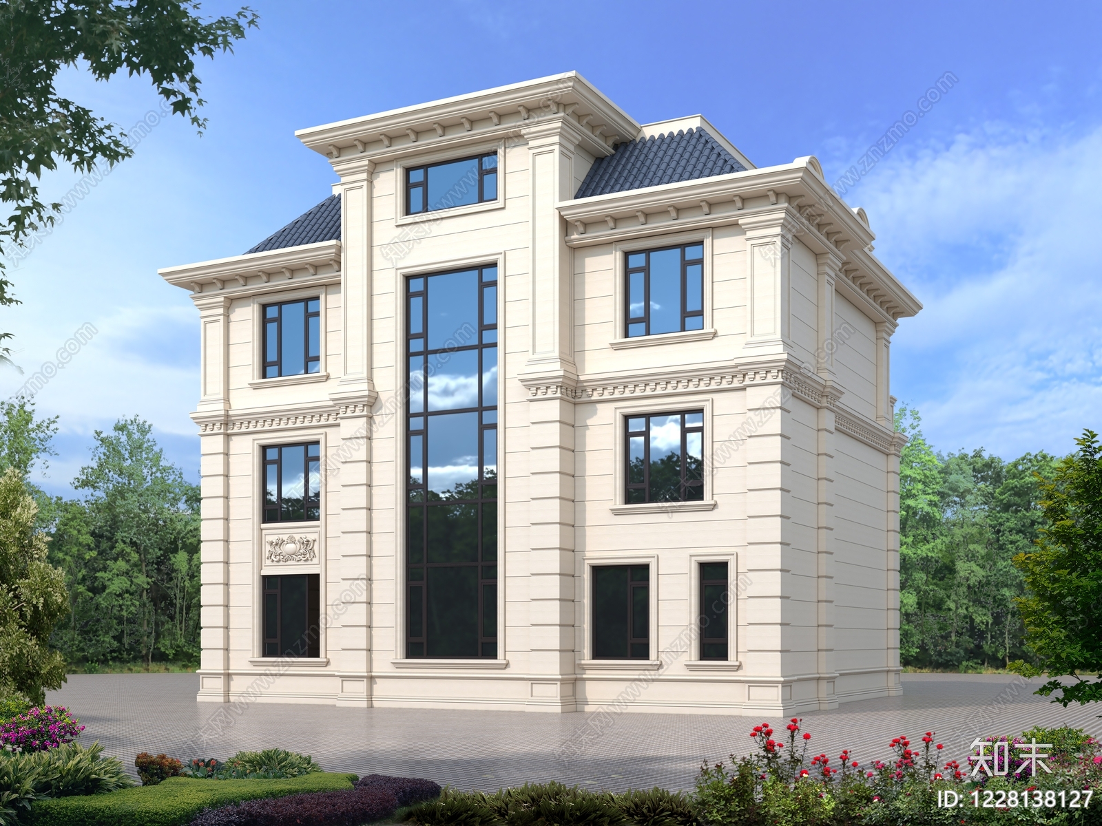 别墅建筑cad施工图下载【ID:1228138127】
