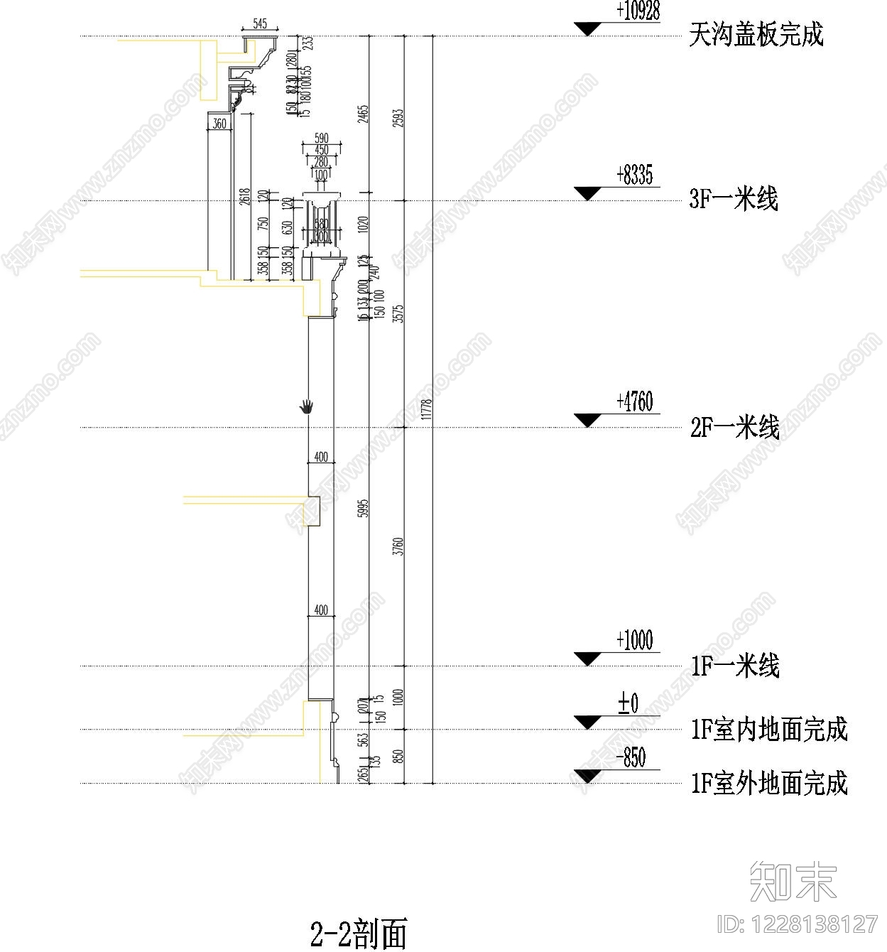 别墅建筑cad施工图下载【ID:1228138127】
