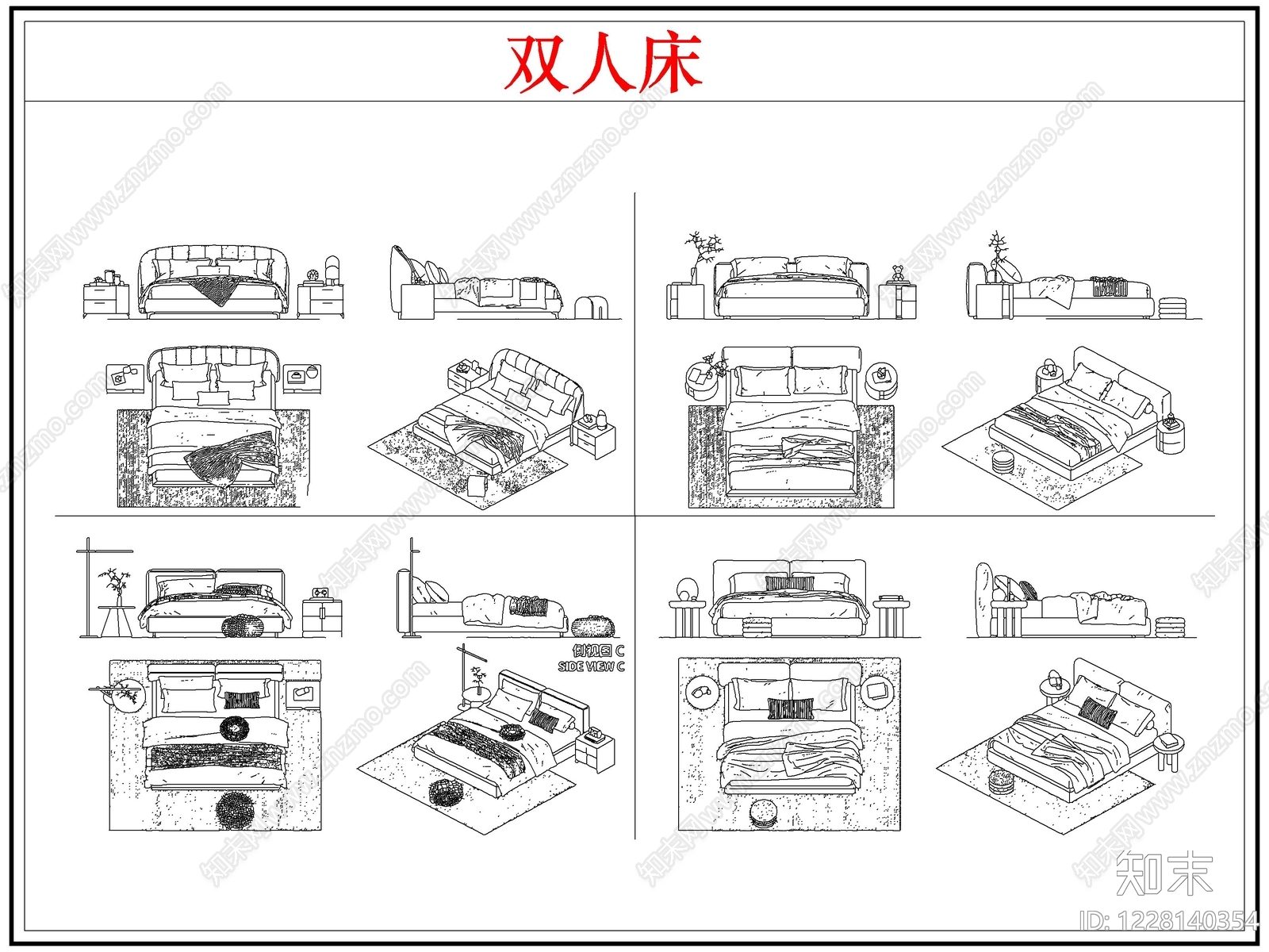 床CAD图纸