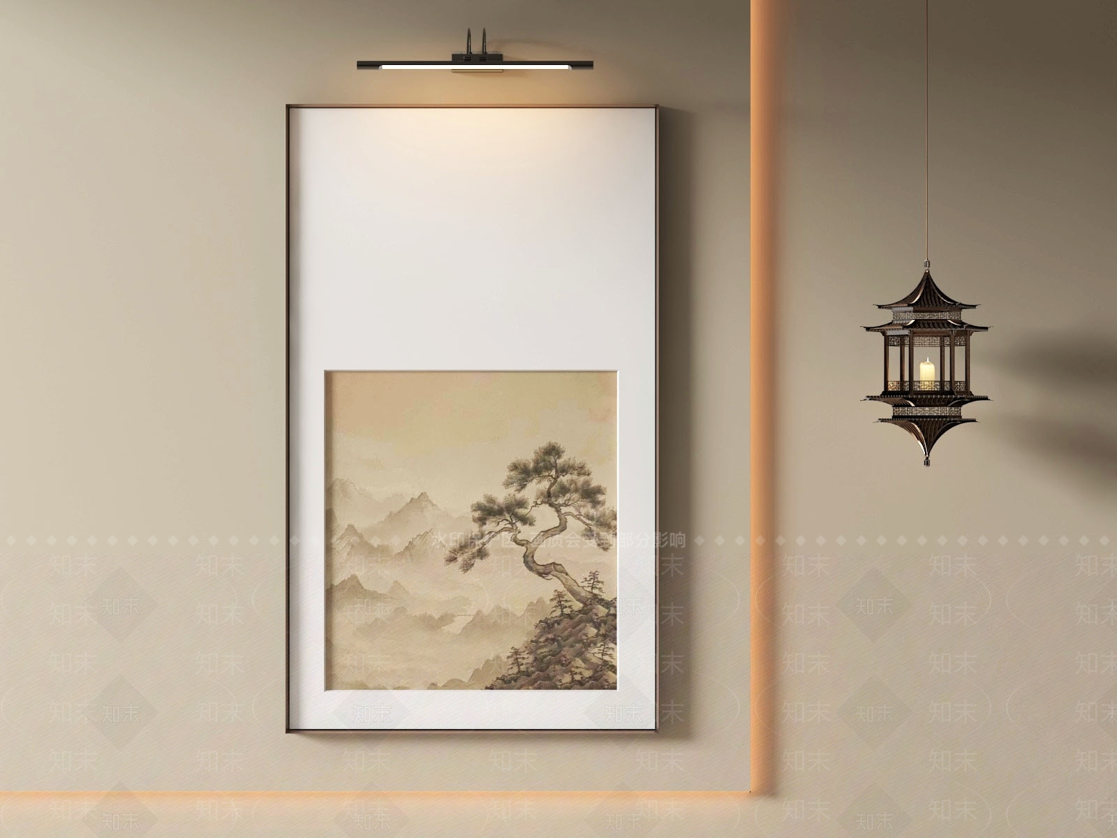 新中式山水画3D模型下载【ID:1228141735】