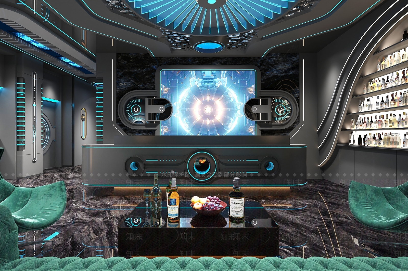 赛博朋克风KTV3D模型下载【ID:1228143160】