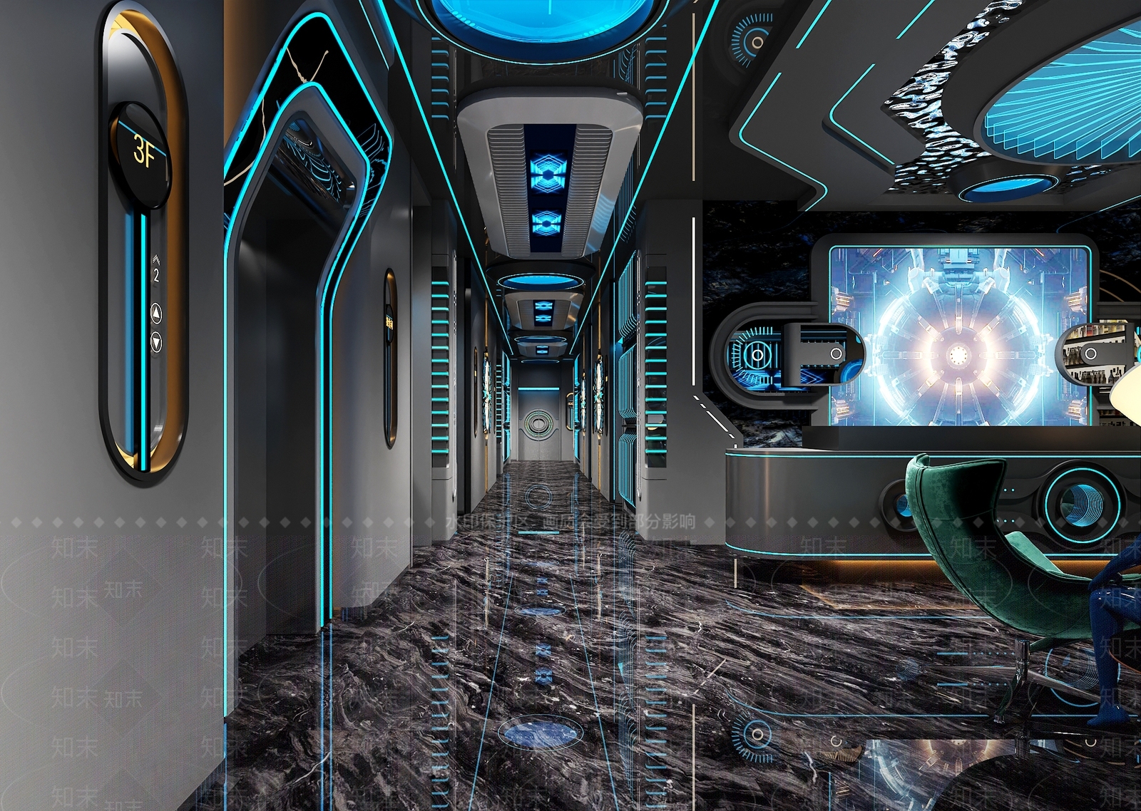 赛博朋克风KTV3D模型下载【ID:1228143160】