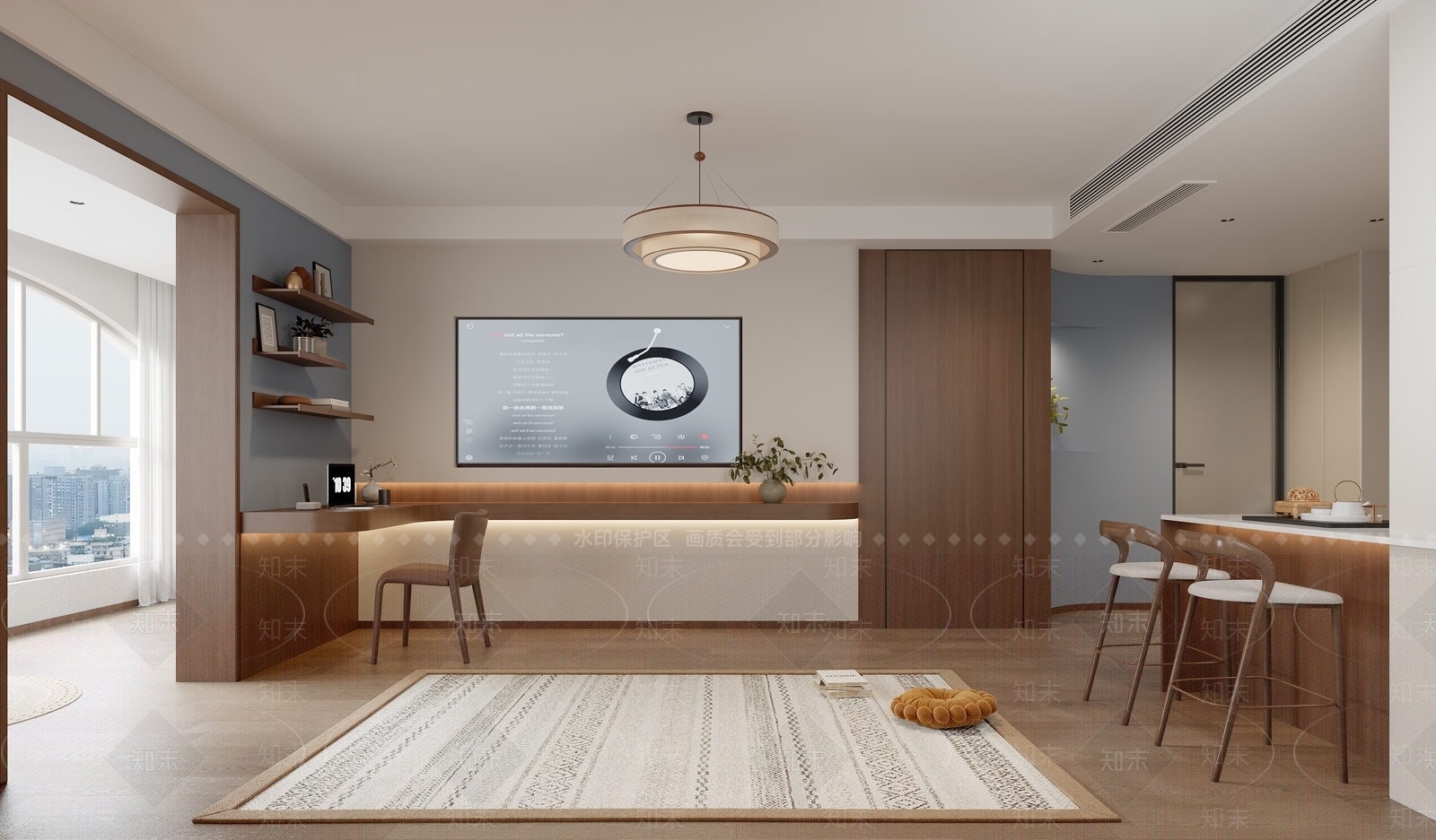 现代简约客餐厅3D模型下载【ID:1228143313】