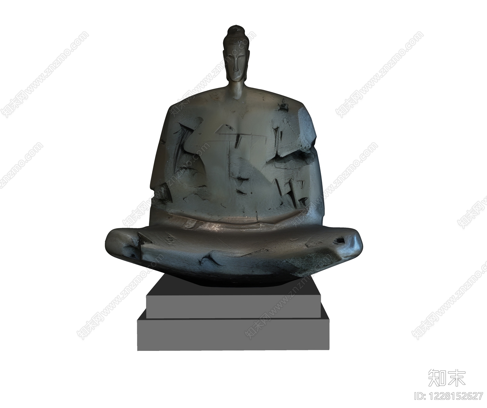 新中式雕塑摆件SU模型下载【ID:1228152627】