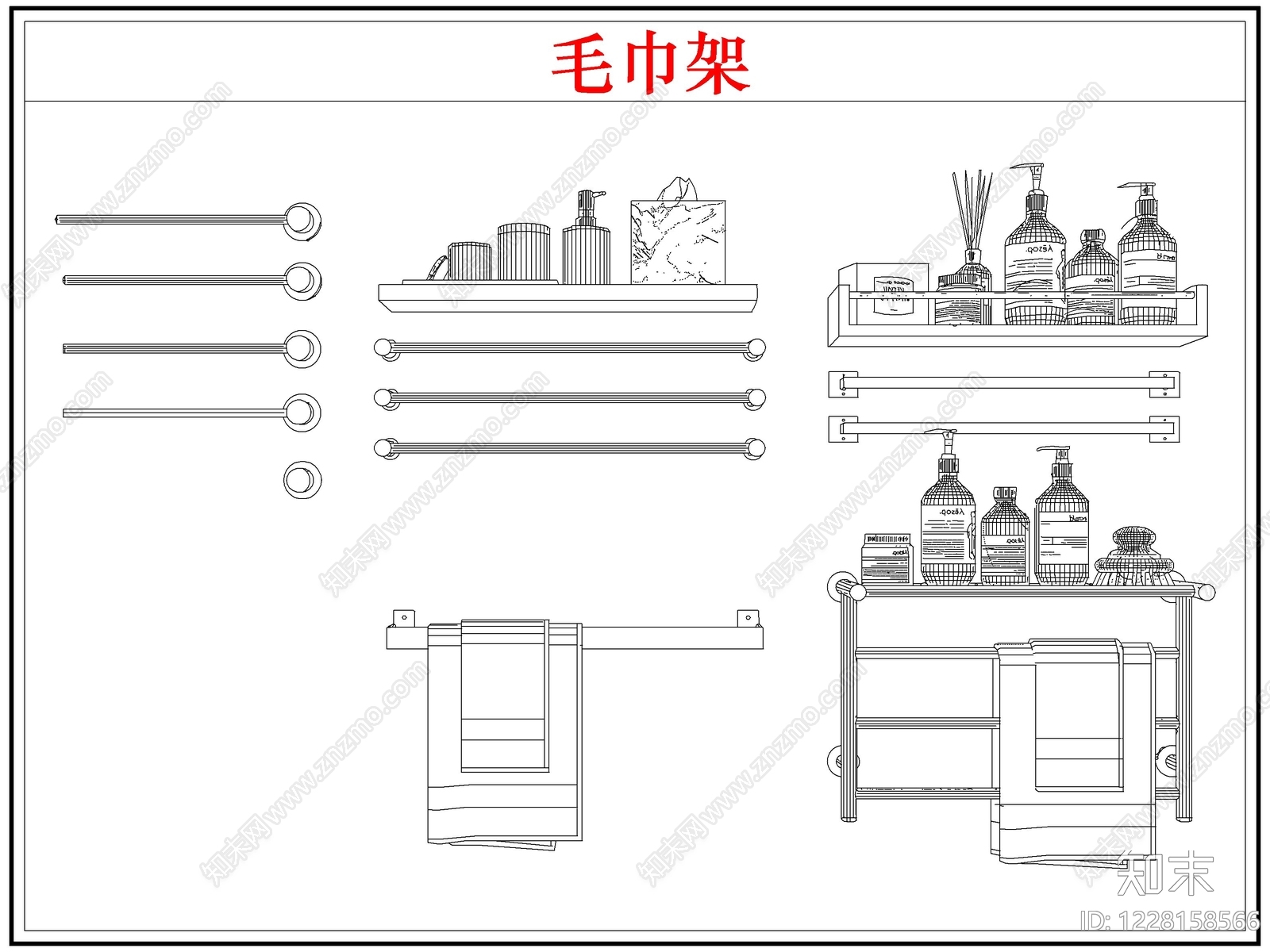 卫浴设施CAD图纸