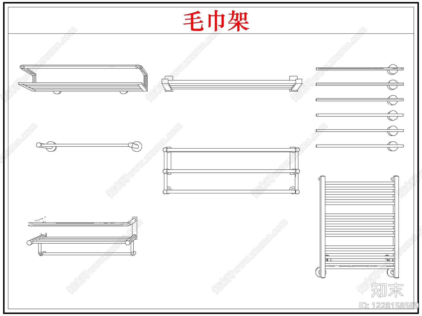 卫浴设施CAD图纸