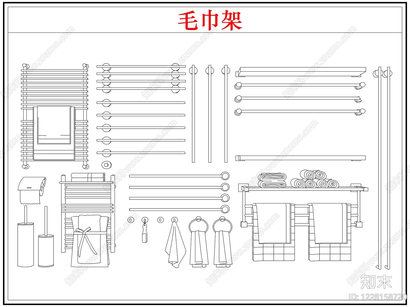 卫浴设施CAD图纸