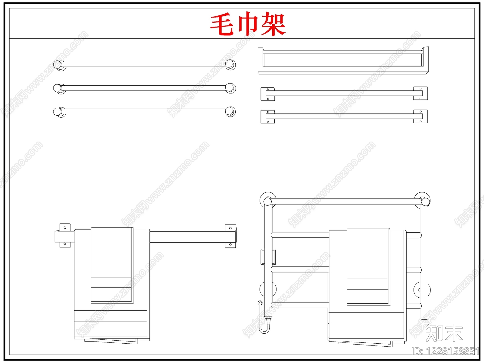 卫浴设施cad施工图下载【ID:1228158851】