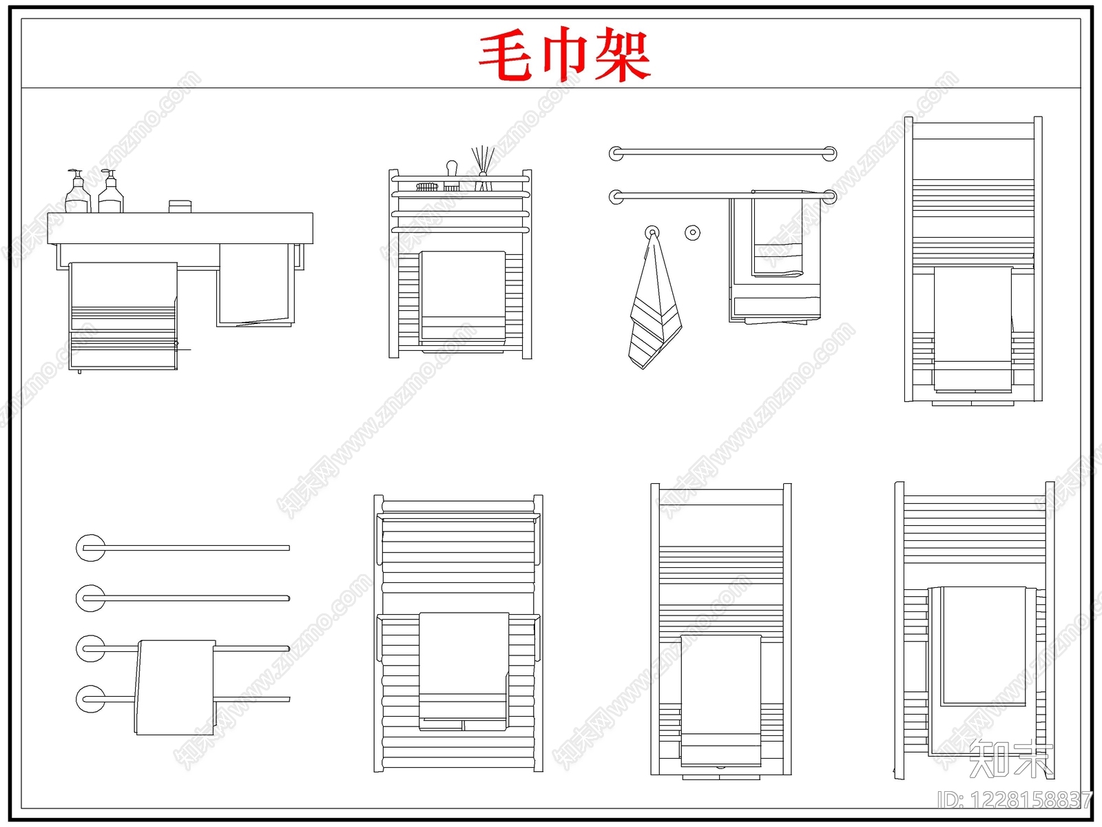 卫浴设施cad施工图下载【ID:1228158837】