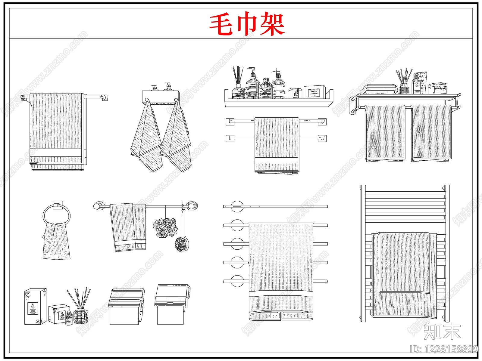 卫浴设施CAD图纸
