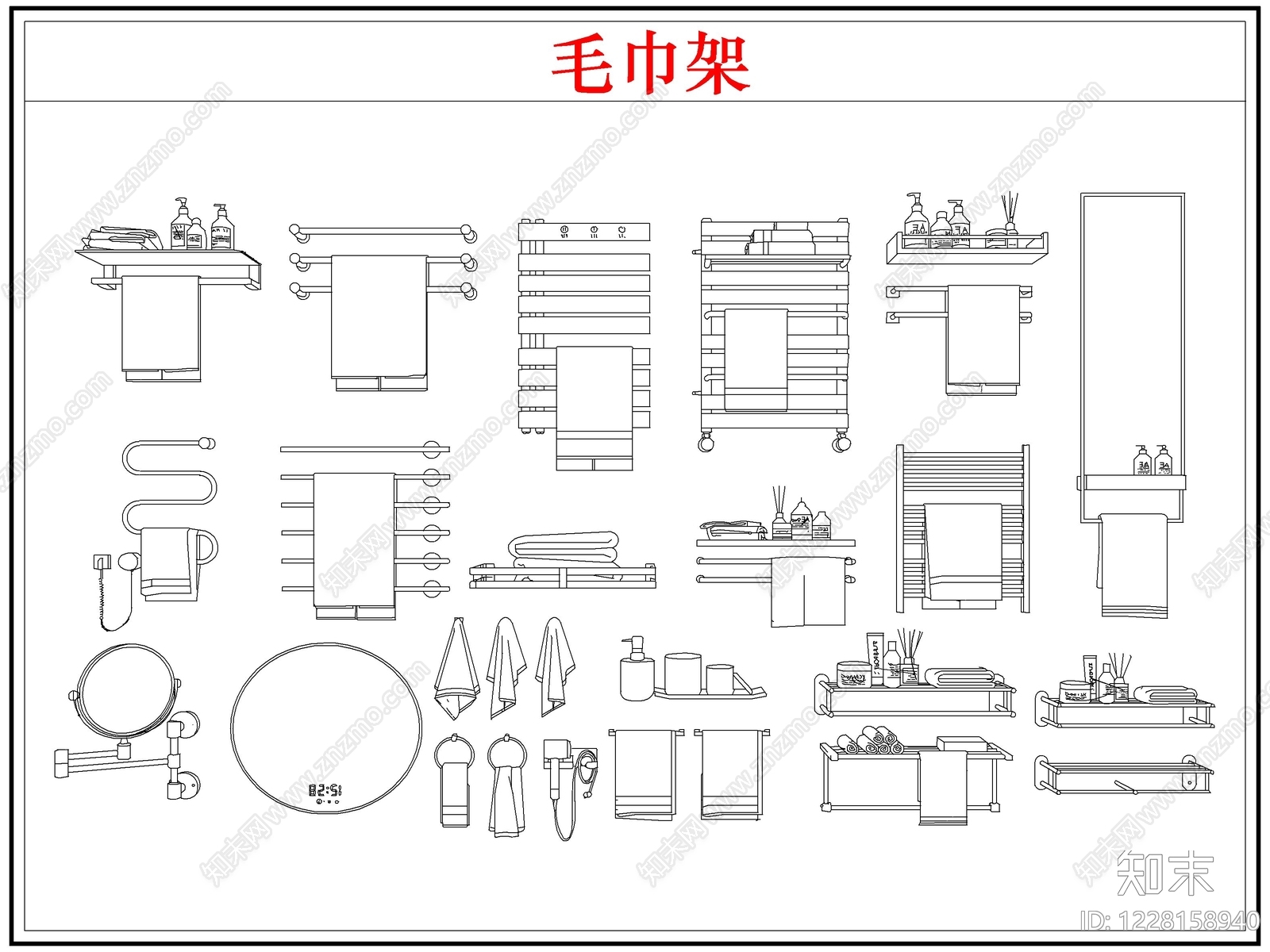 卫浴设施CAD图纸