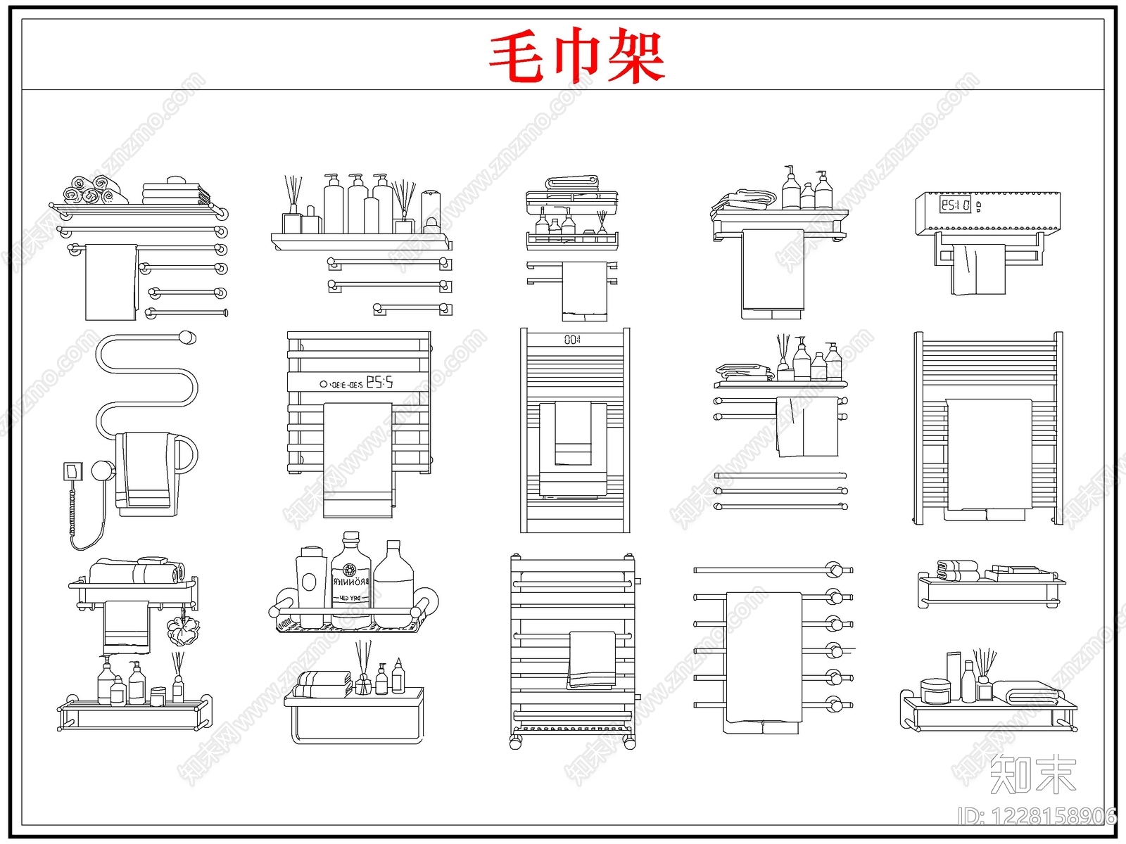 卫浴设施CAD图纸