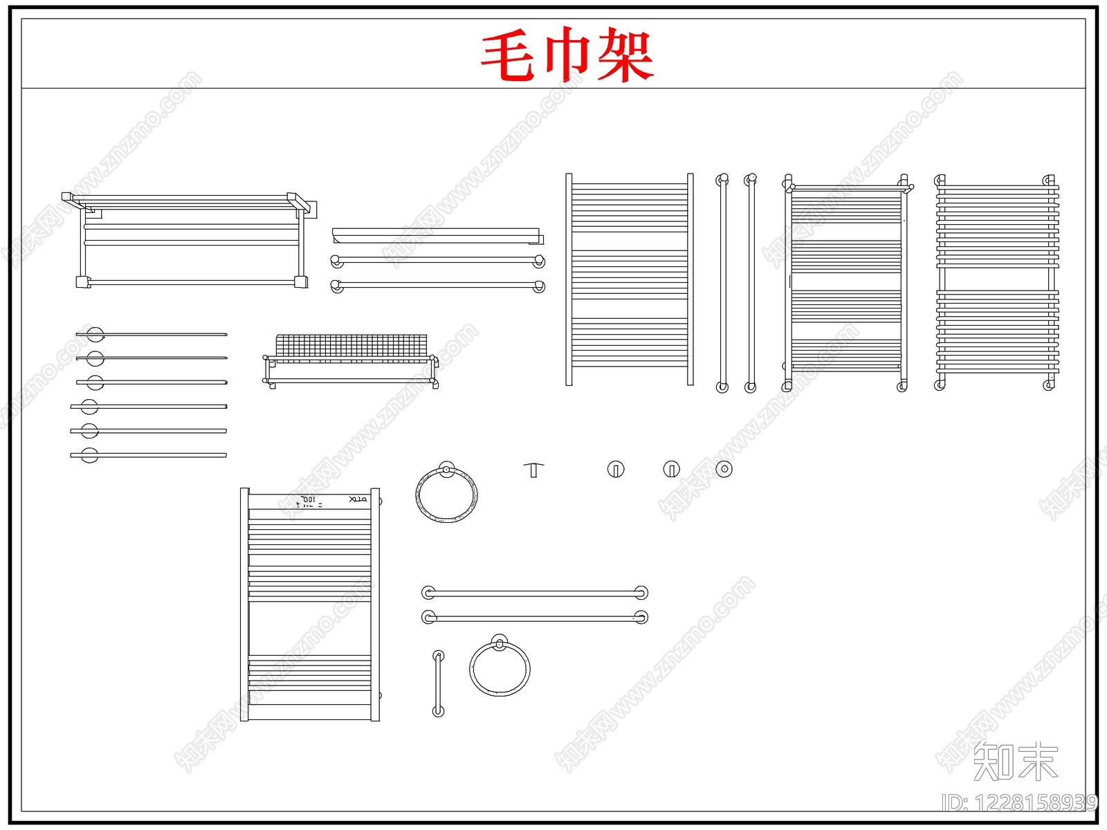 卫浴设施cad施工图下载【ID:1228158939】