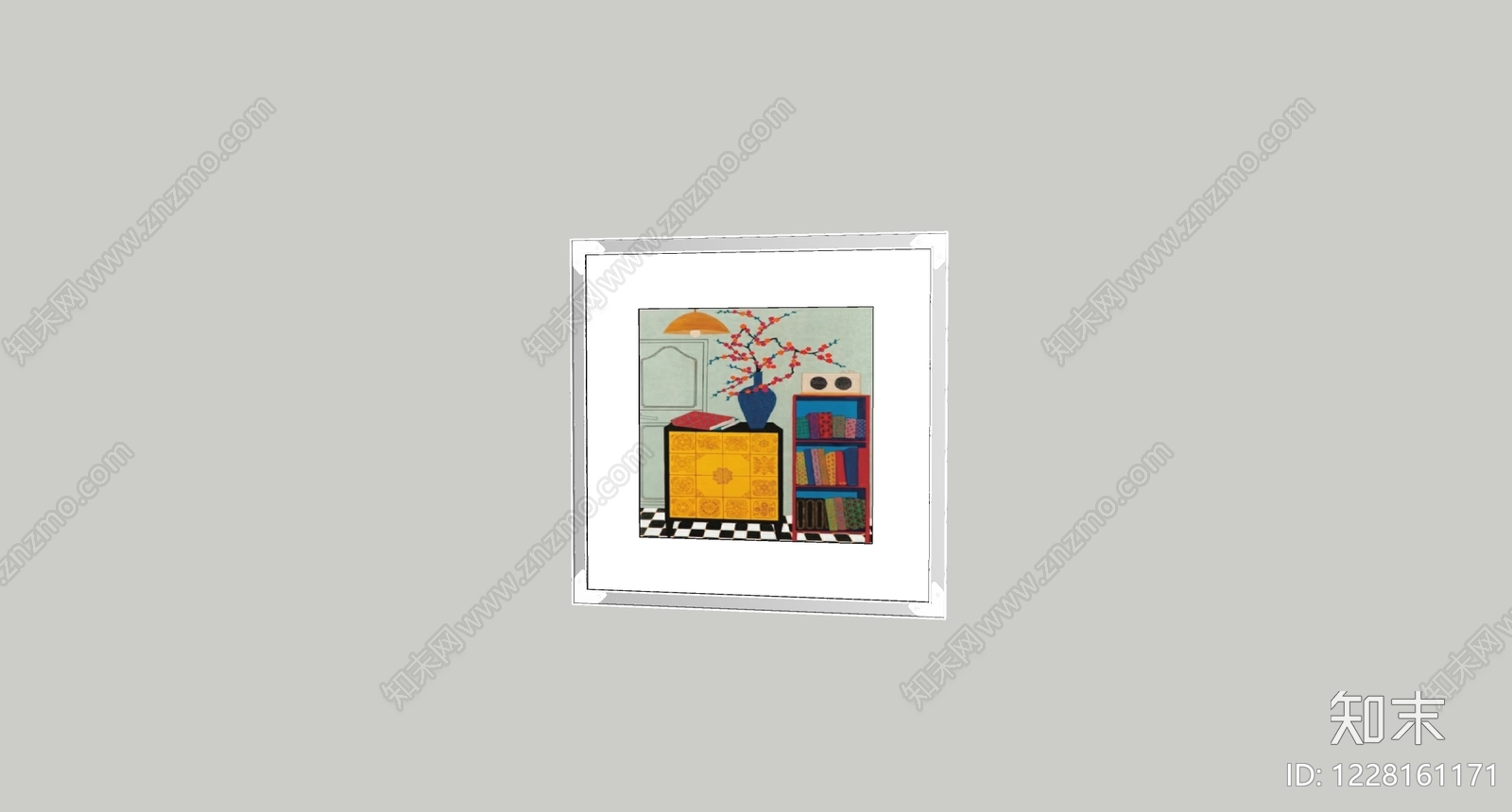 复古挂画SU模型下载【ID:1228161171】