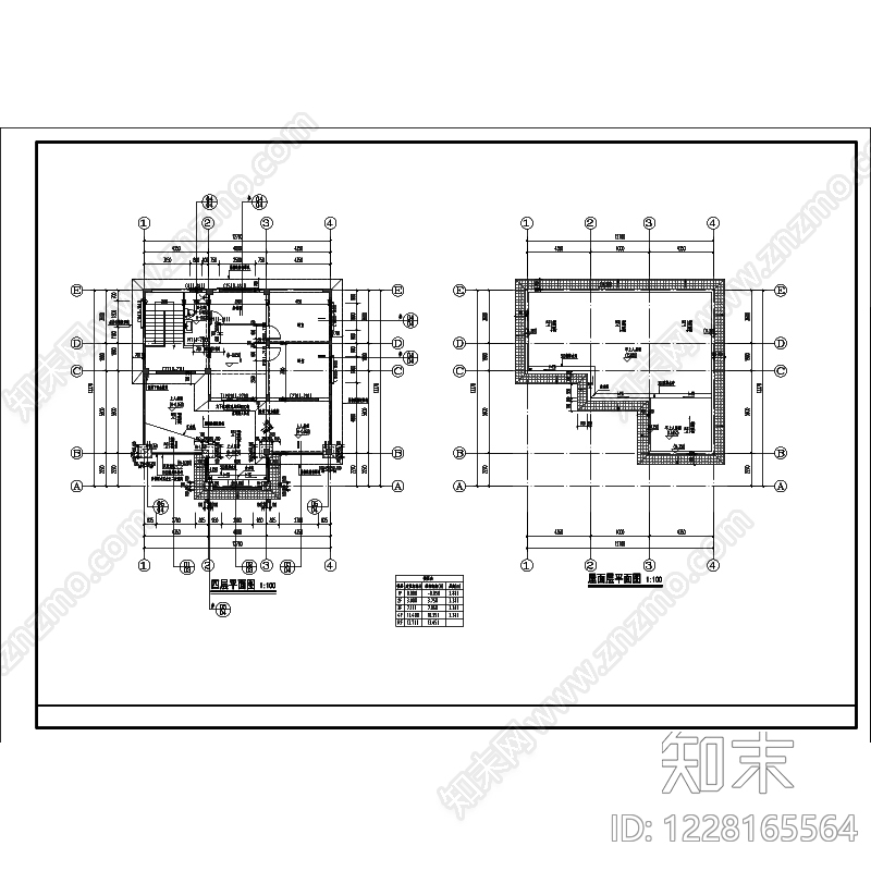 住宅楼建筑cad施工图下载【ID:1228165564】