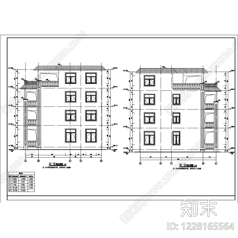 住宅楼建筑cad施工图下载【ID:1228165564】