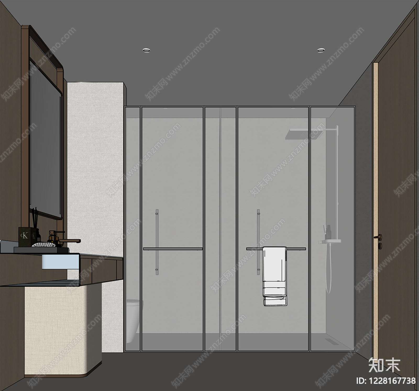 现代简约卫生间SU模型下载【ID:1228167738】