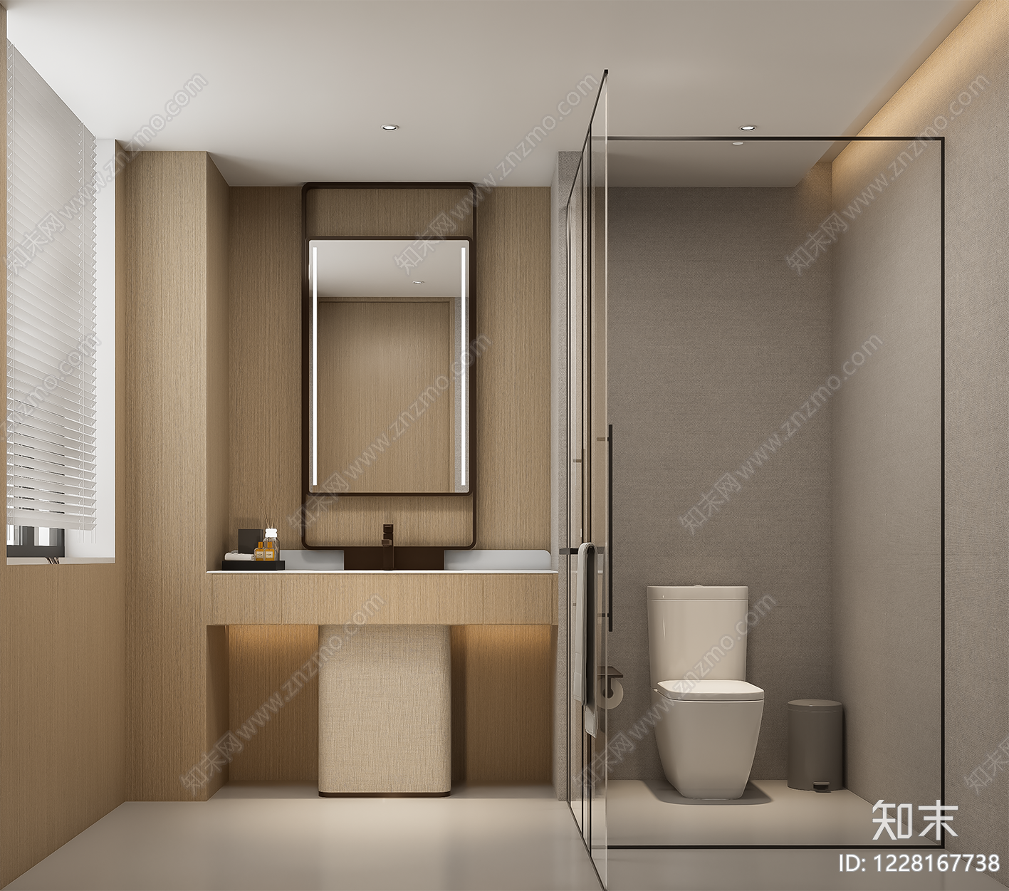 现代简约卫生间SU模型下载【ID:1228167738】