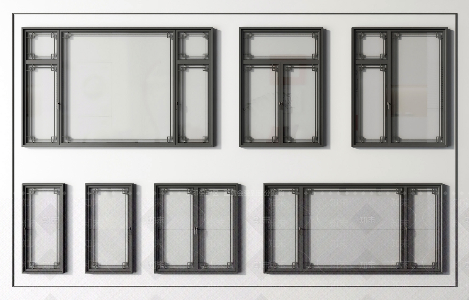 新中式窗3D模型下载【ID:1228181238】