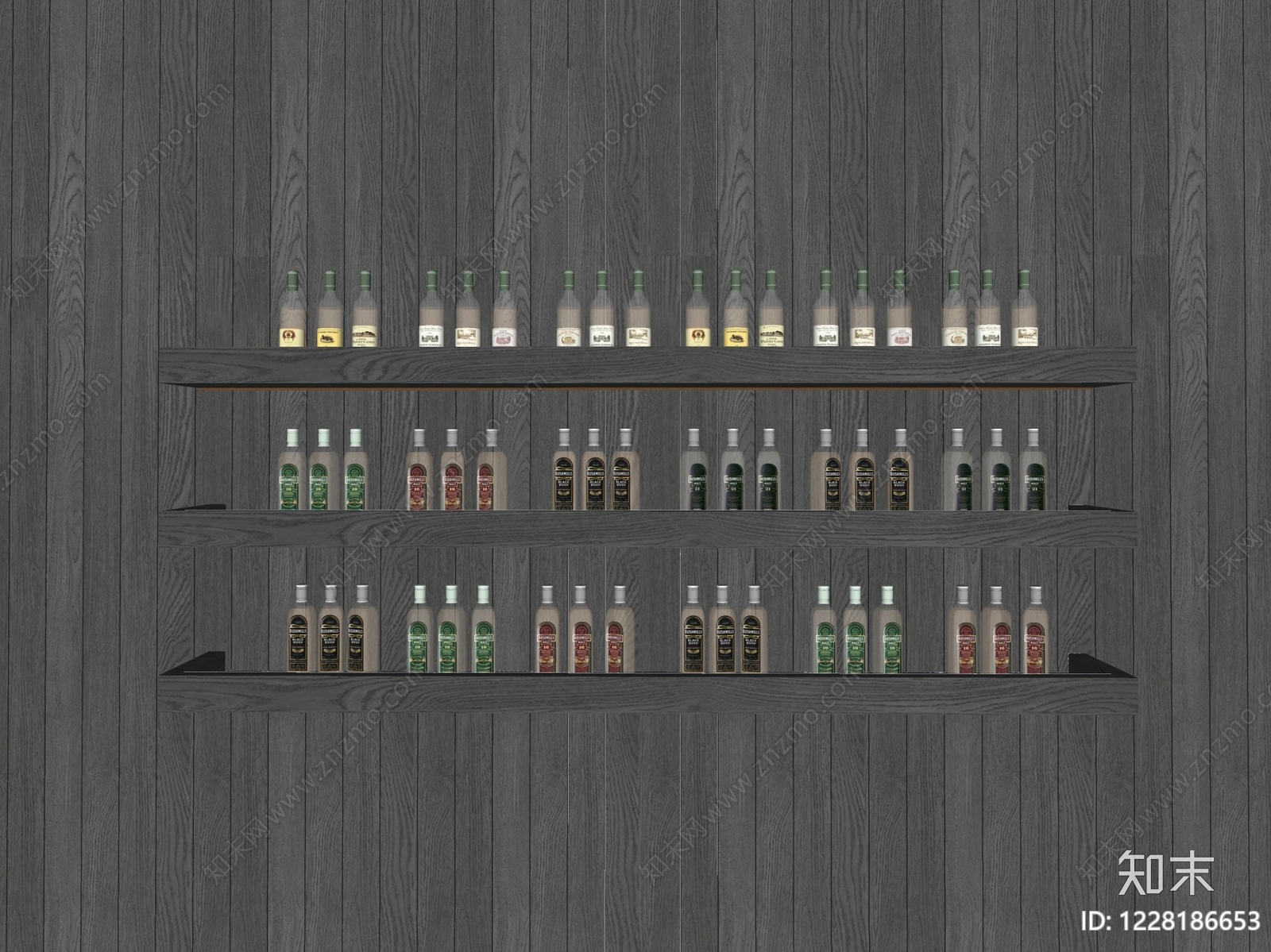 极简酒架SU模型下载【ID:1228186653】