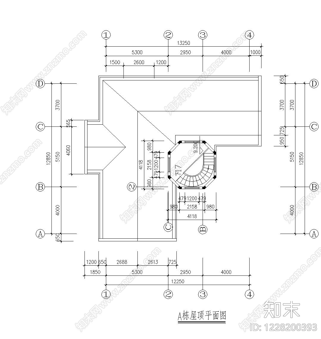 别墅建筑cad施工图下载【ID:1228200393】