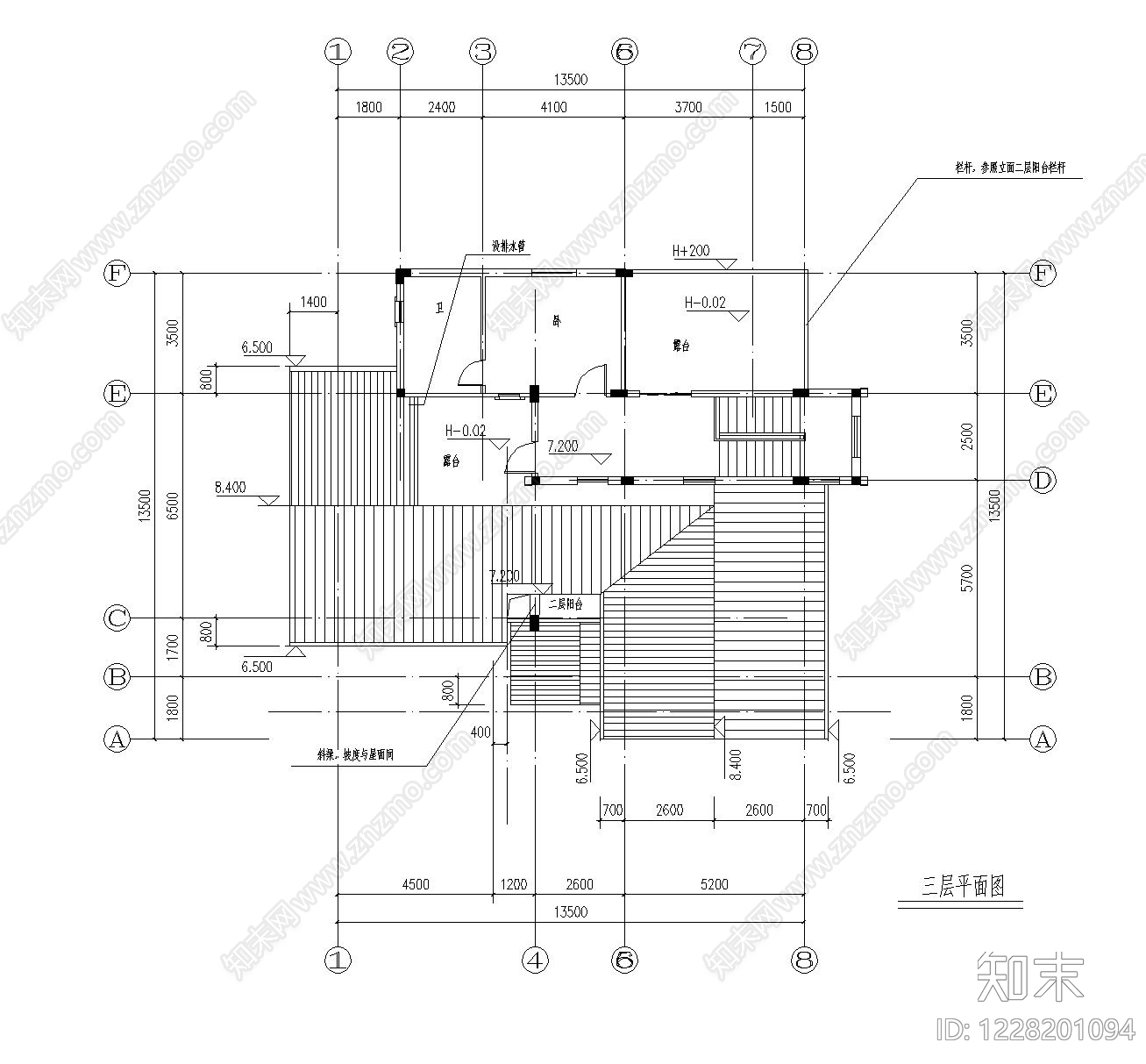 别墅建筑cad施工图下载【ID:1228201094】