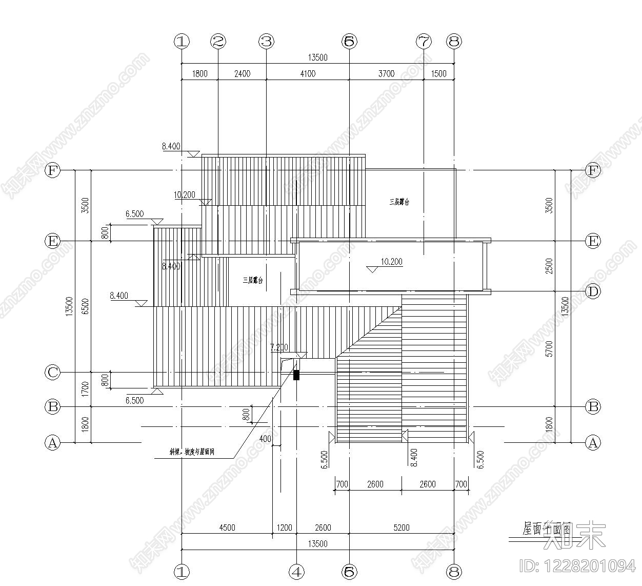 别墅建筑cad施工图下载【ID:1228201094】