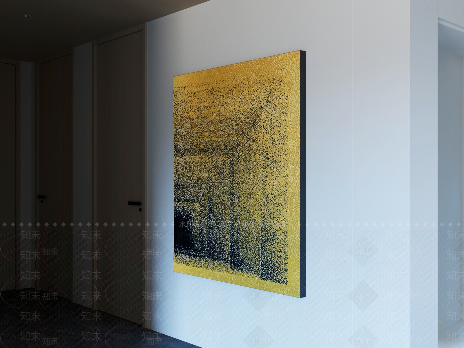 轻奢抽象挂画3D模型下载【ID:1228215517】