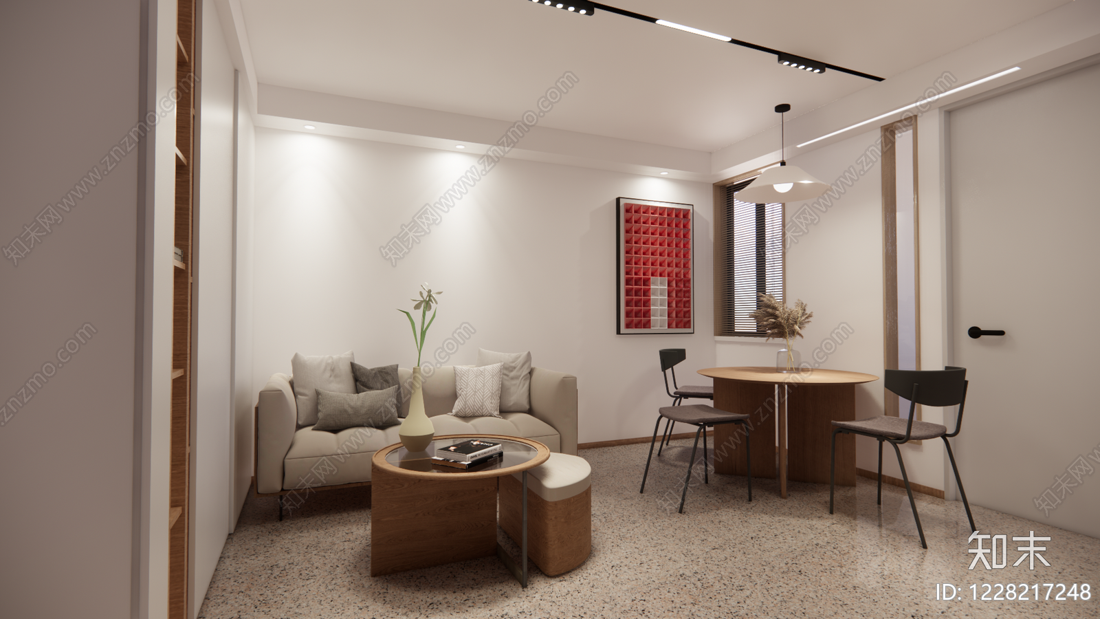 小户型平层cad施工图下载【ID:1228217248】
